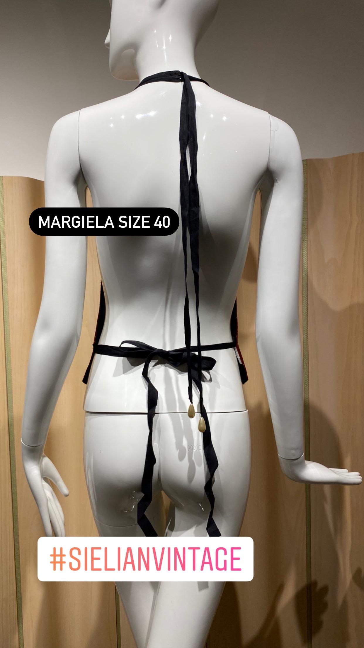 Maison Martin Margiela Red Silk Vest  For Sale 1