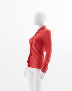 Maison Martin Margiela red viscosa shirt, ss 2001