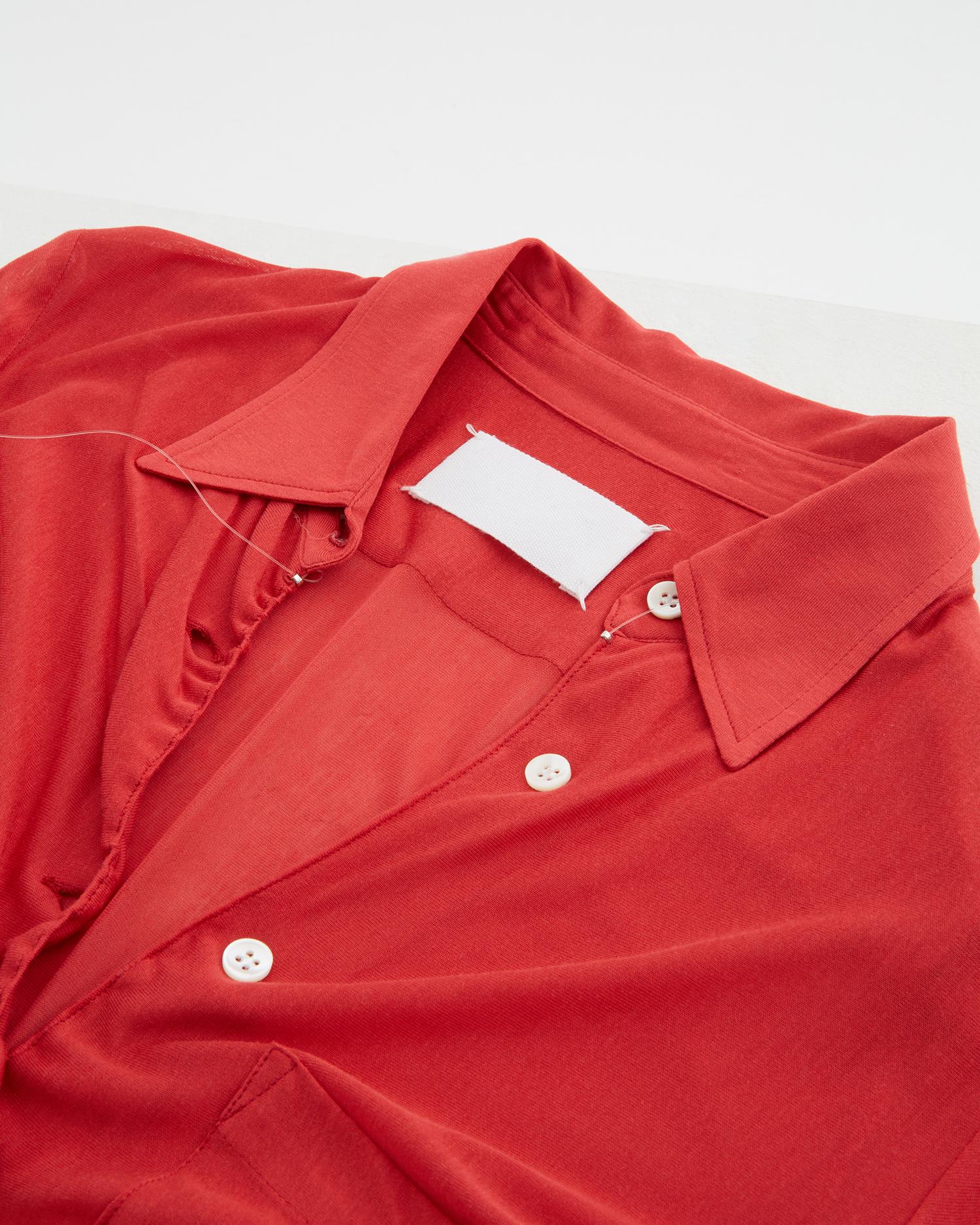 Women's Maison Martin Margiela red viscosa shirt, ss 2001 For Sale