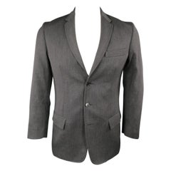 MAISON MARTIN MARGIELA Regular Charcoal Sport Coat à revers en laine massive anthracite
