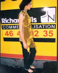 Maison Martin Margiela S/S 1997 Semi-Couture golden yellow velvet breastplate