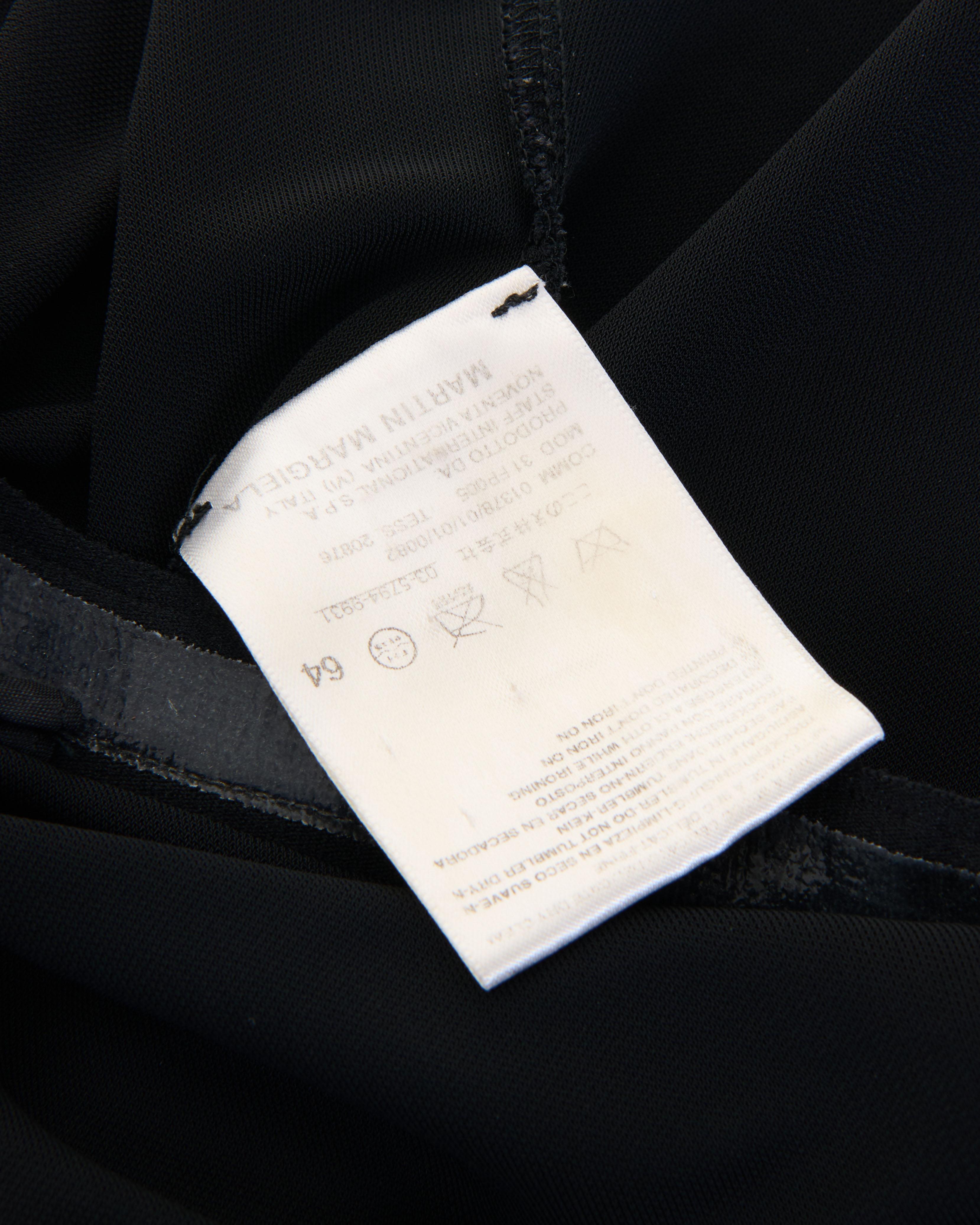 Maison Martin Margiela S/S 2006 Black viscose shoulder off panel jumpsuit For Sale 4