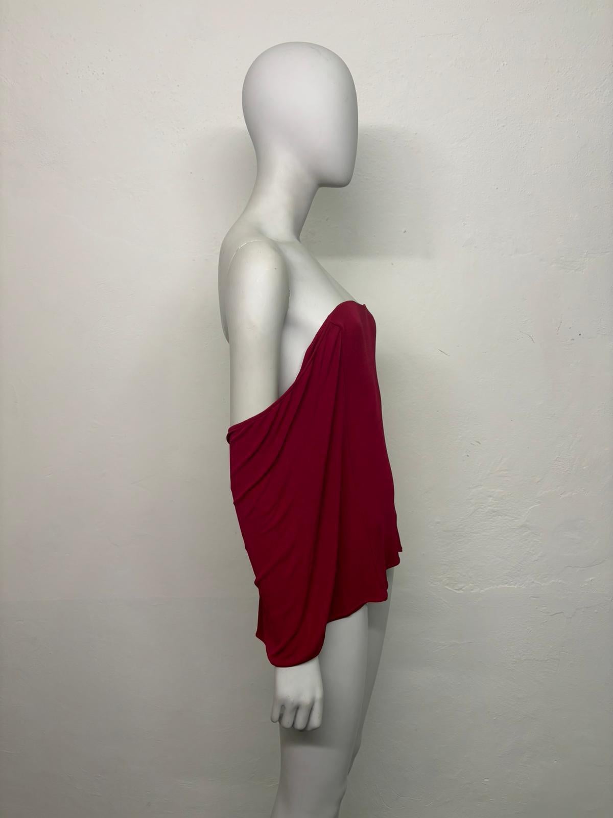 Gray Maison Martin Margiela S/S 2009 cherry off-the shoulders tube top For Sale