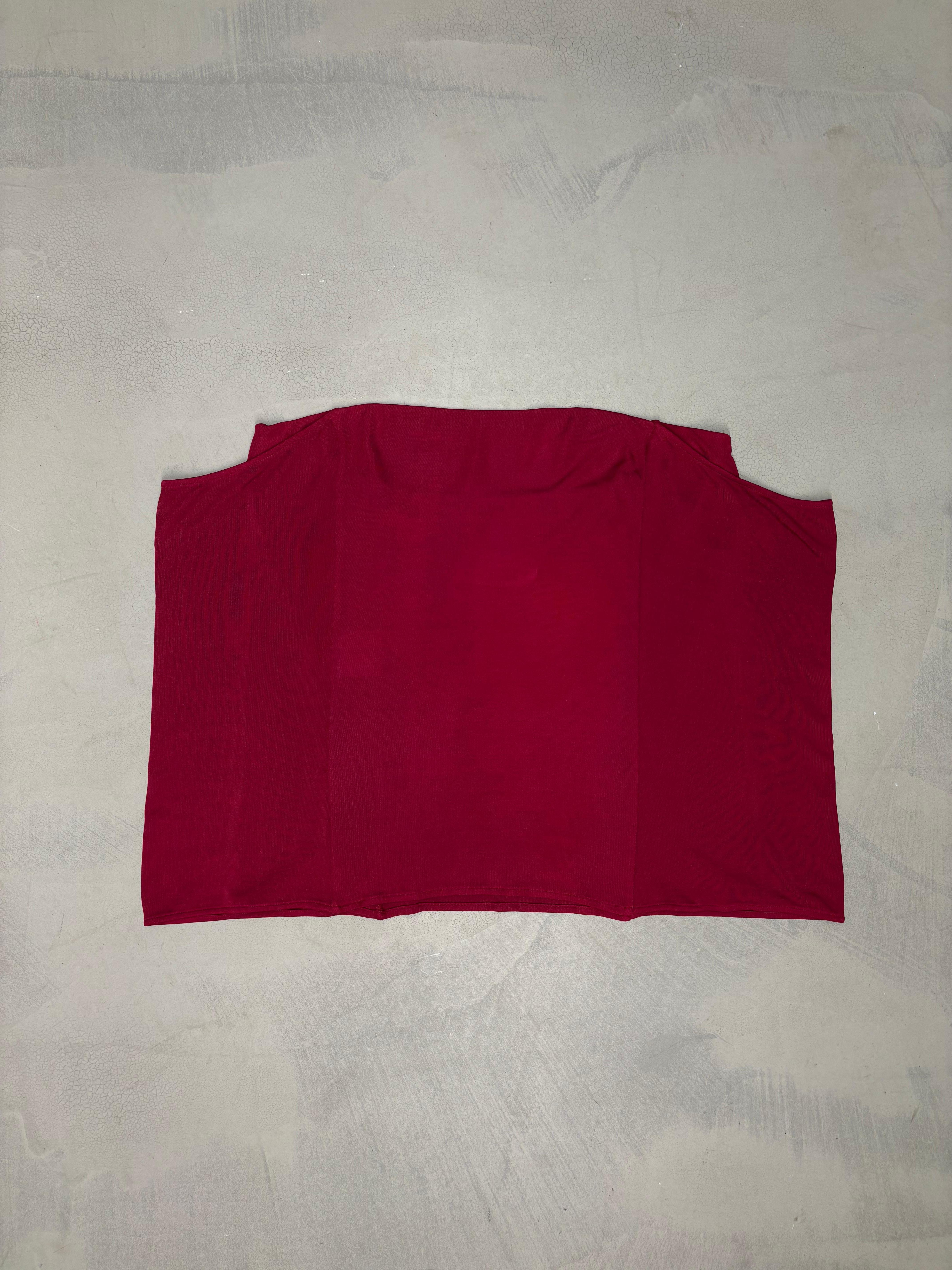 Women's Maison Martin Margiela S/S 2009 cherry off-the shoulders tube top For Sale