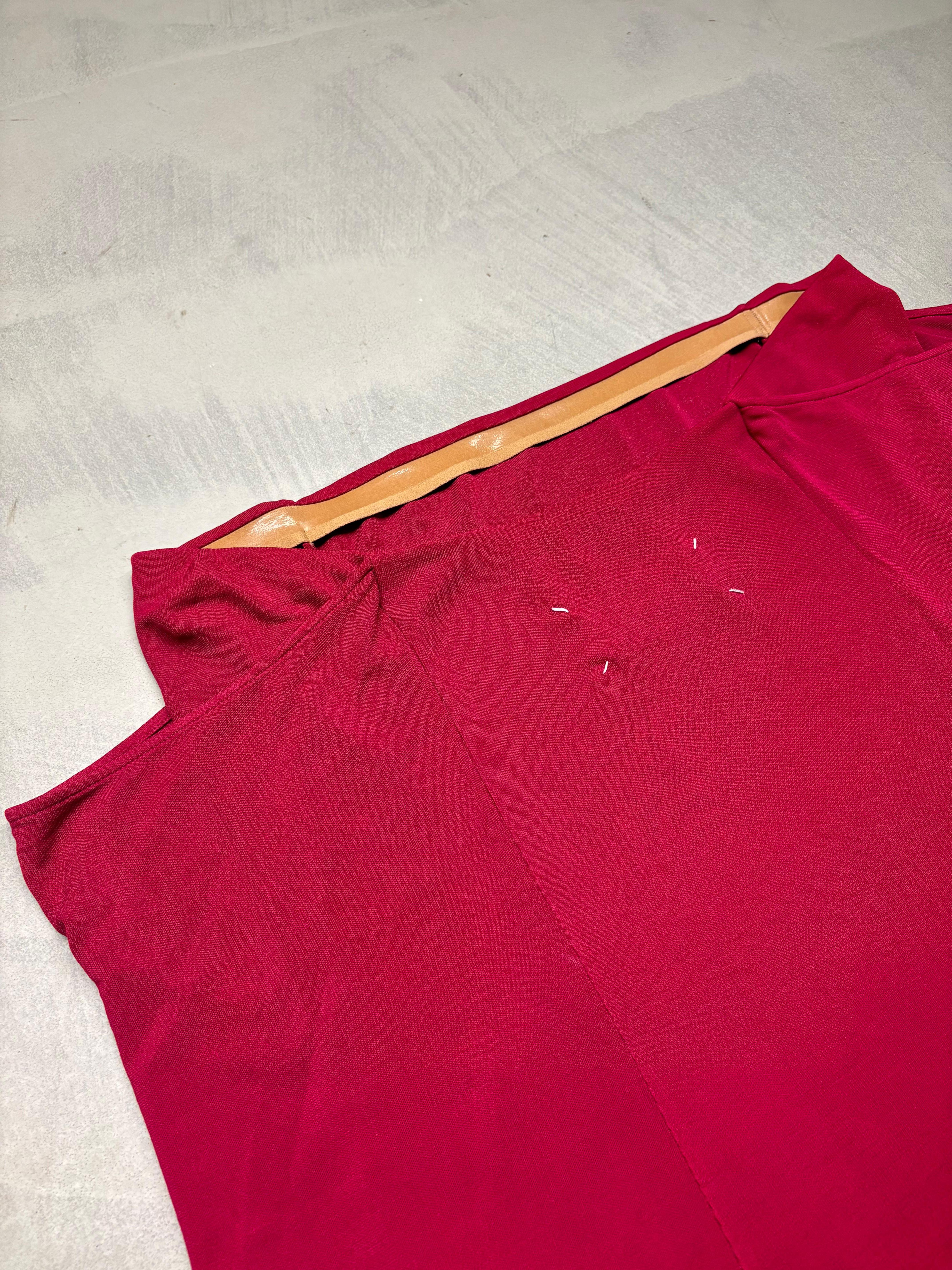 Maison Martin Margiela S/S 2009 cherry off-the shoulders tube top For Sale 1
