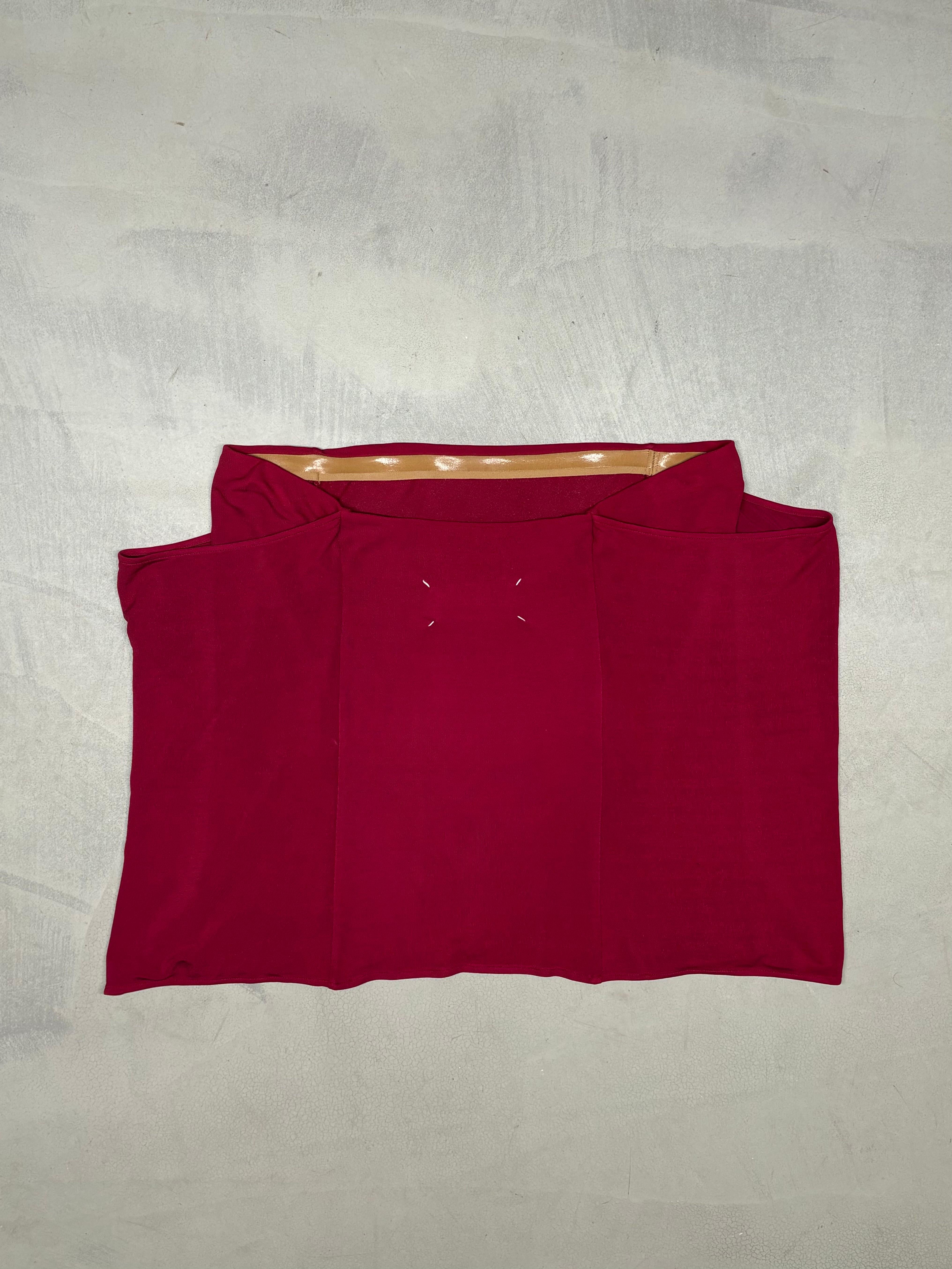 Maison Martin Margiela S/S 2009 cherry off-the shoulders tube top For Sale 2