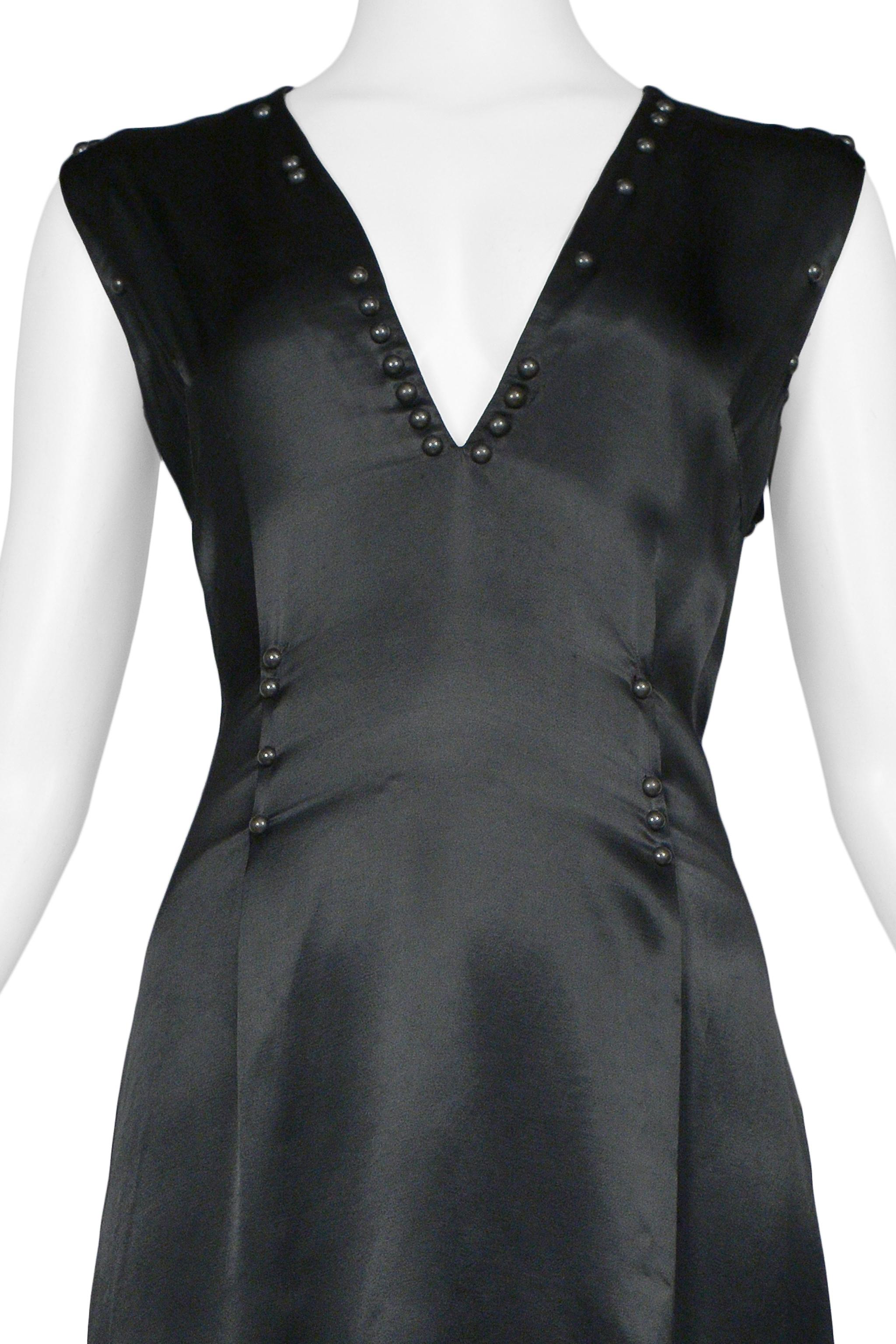 Maison Martin Margiela Vestido de satén de la colección de asientos de coche 2006 Negro en venta