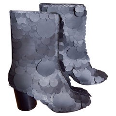 Maison Martin Margiela Silver and Taupe sock ankle boots brand new original box