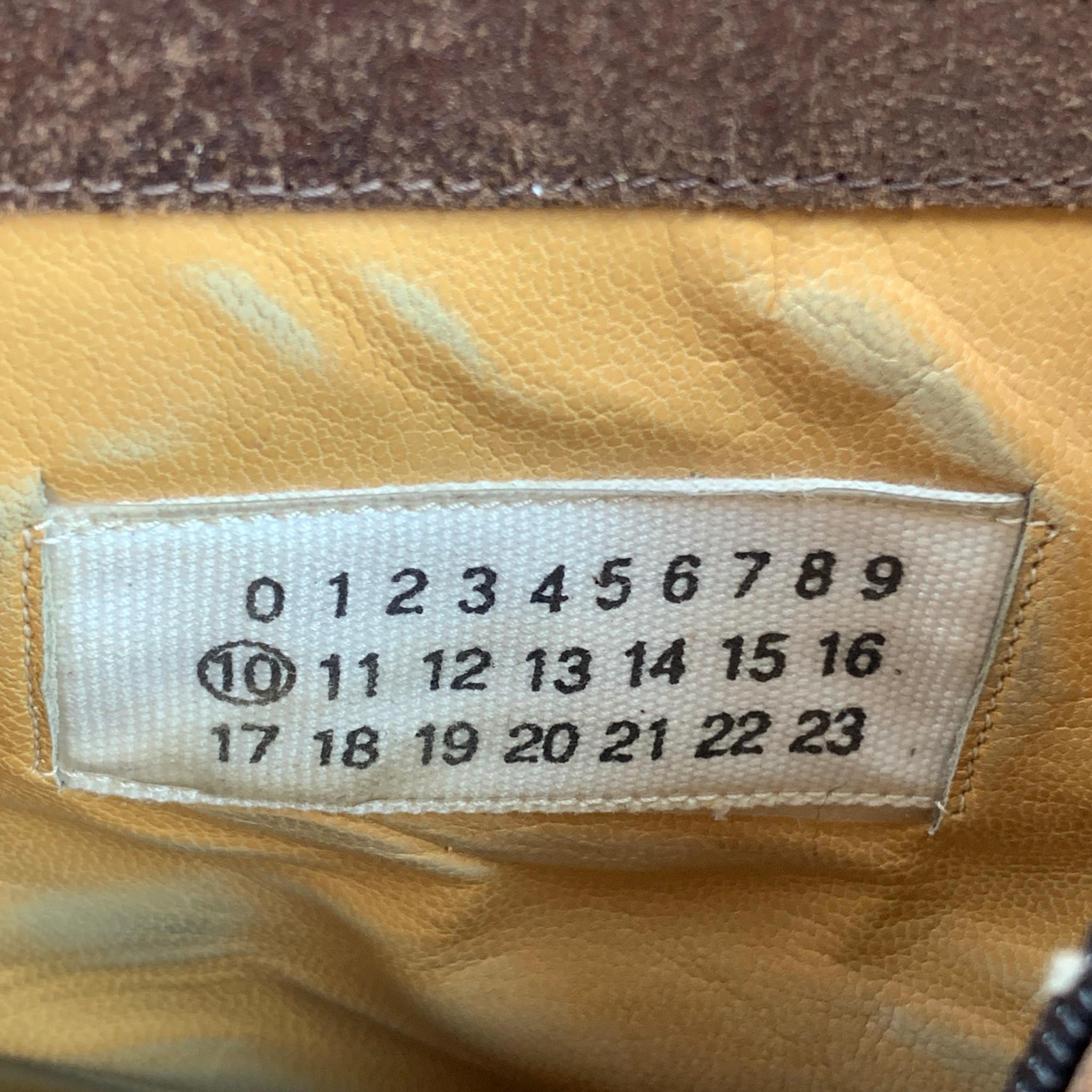 MAISON MARTIN MARGIELA Size 10 Brown Suede Square Toe Boots In Good Condition In San Francisco, CA