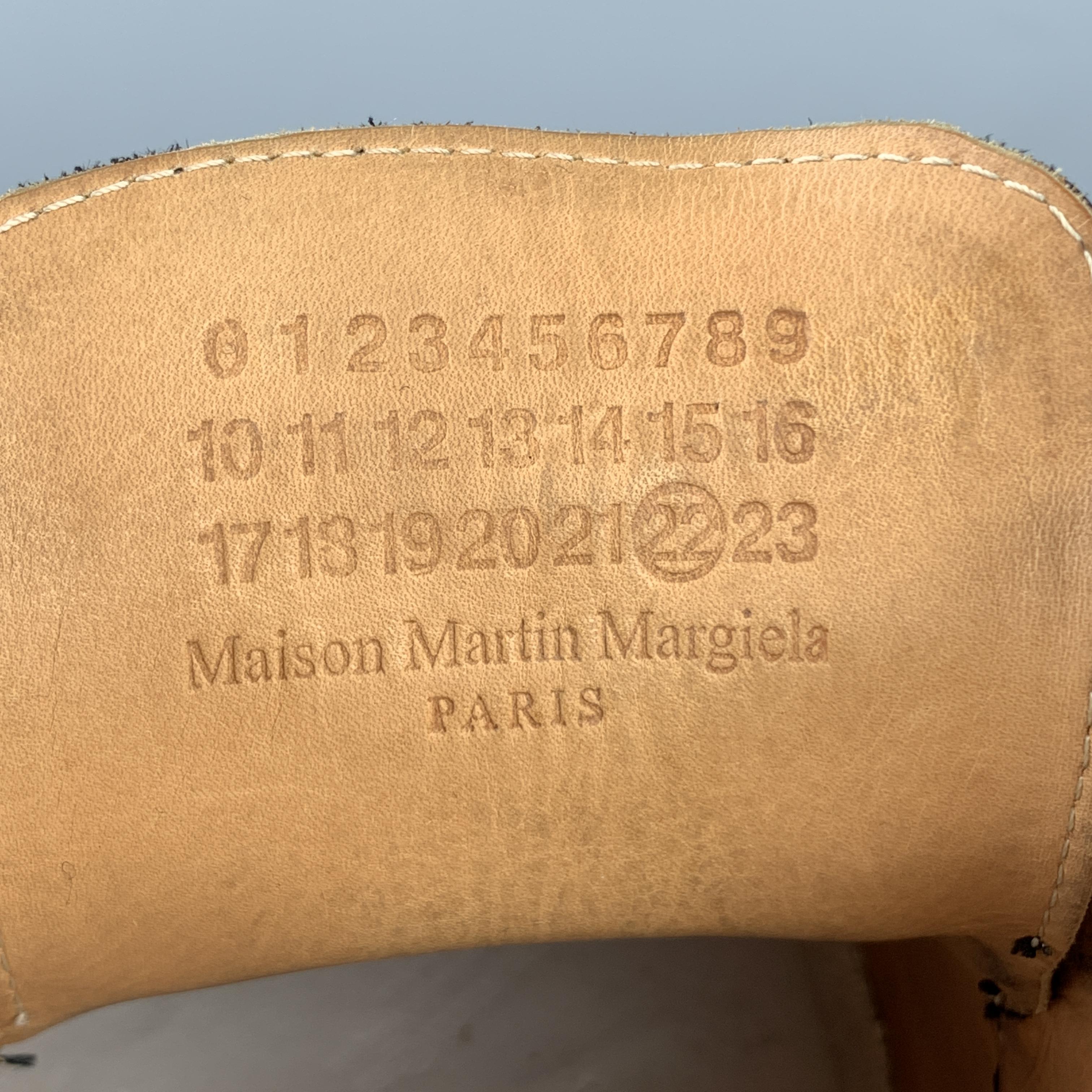 MAISON MARTIN MARGIELA Size 11 Black Leather Crepe Sole Lace Up 5