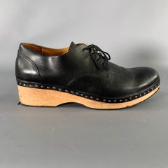 MAISON MARTIN MARGIELA Taille 11 Chaussures à lacets en cuir noir