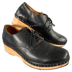 MAISON MARTIN MARGIELA Taille 11 Chaussures à lacets en cuir noir