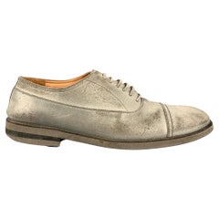 MAISON MARTIN MARGIELA Size 11 Gray Distressed Suede Cap Toe Lace Up Shoes