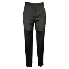MAISON MARTIN MARGIELA Size 2 Black Viscose Blend Narrow Leg Dress Pants