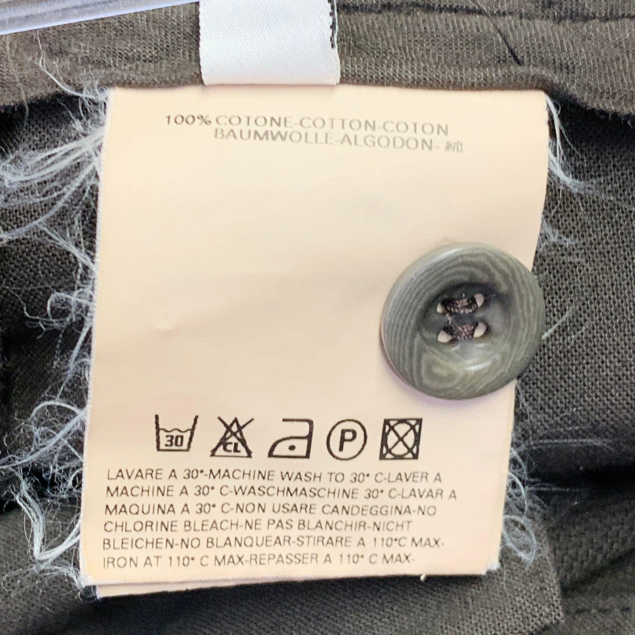 MAISON MARTIN MARGIELA Taille 28 Pantalon droit en coton marron décontracté en vente 1