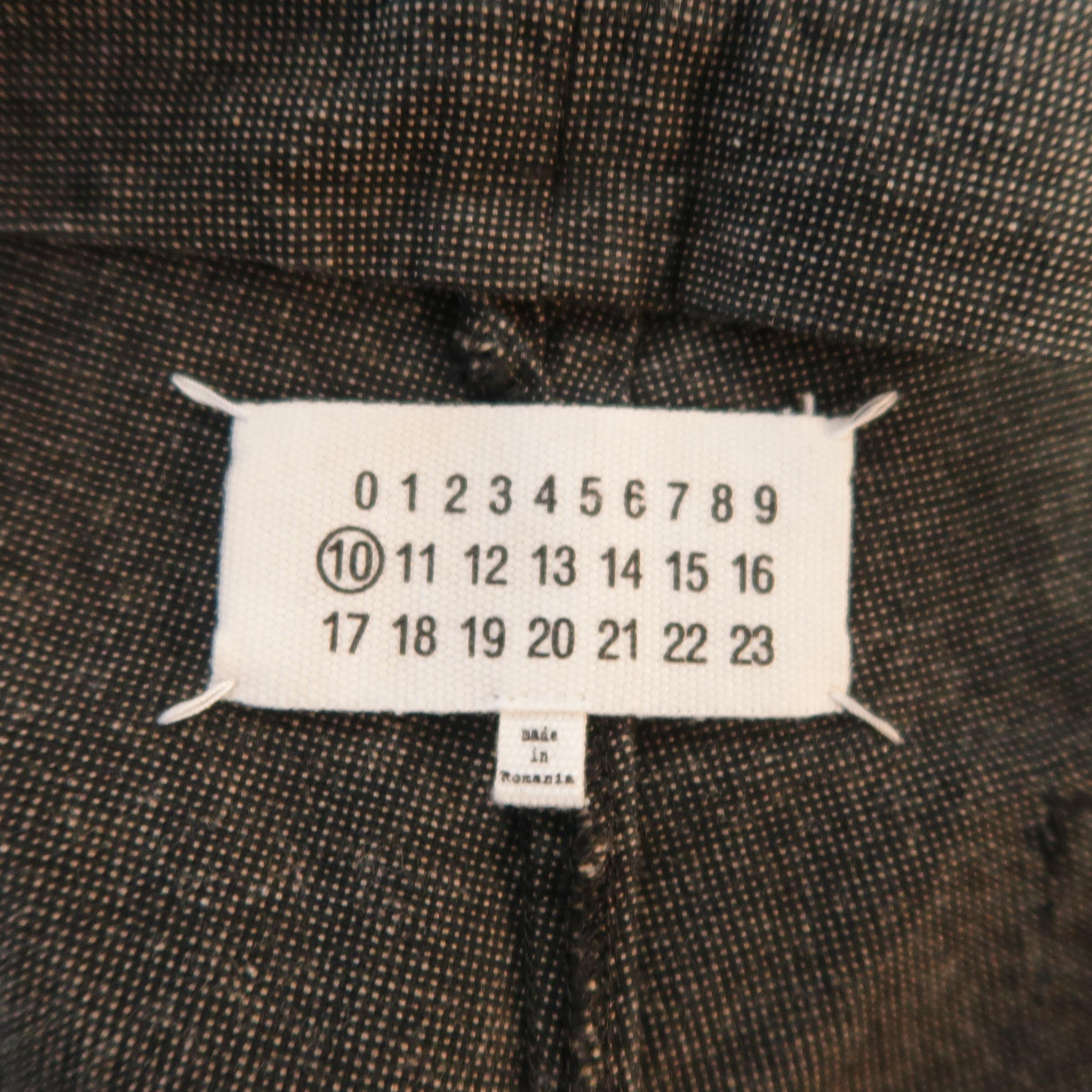 Black MAISON MARTIN MARGIELA Size 30 Charcoal Nailhead No Waistband l Pants