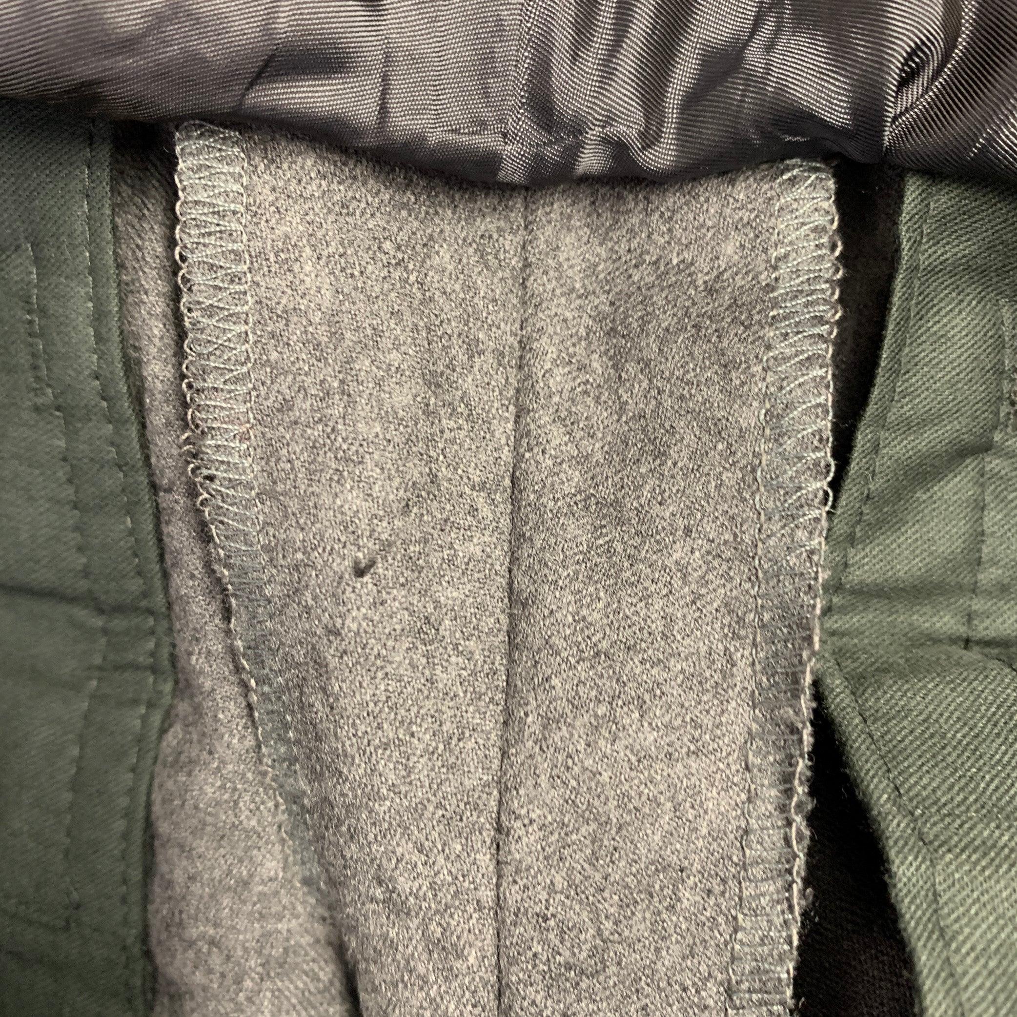 MAISON MARTIN MARGIELA Size 32 Grey Heather Wool Flat Front Dress Pants For Sale 5