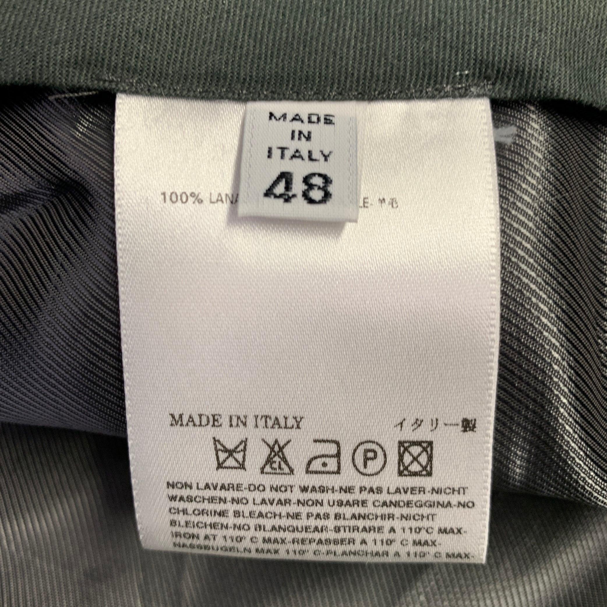 MAISON MARTIN MARGIELA Size 32 Grey Heather Wool Flat Front Dress Pants For Sale 2