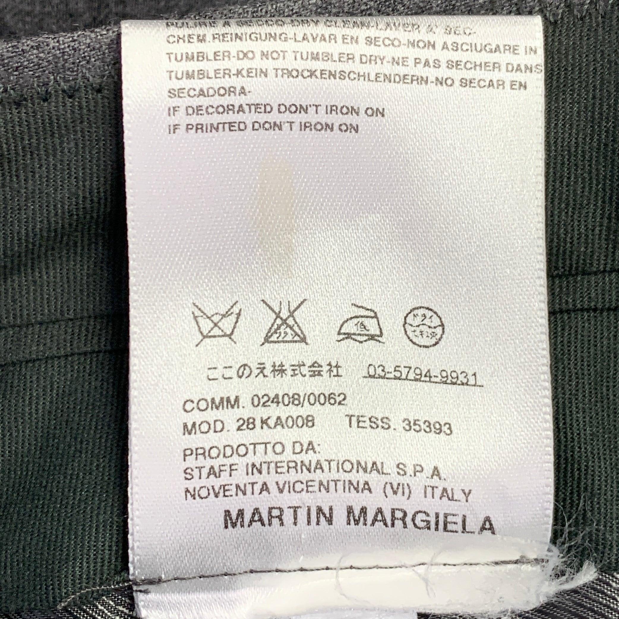 MAISON MARTIN MARGIELA Size 32 Grey Heather Wool Flat Front Dress Pants For Sale 4
