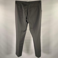 MAISON MARTIN MARGIELA Size 36 Black Heather Wool Straight Dress Pants