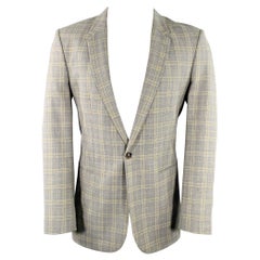 Maison Martin Margiela Taglia 38 Cappotto sportivo a quadri grigio-giallo