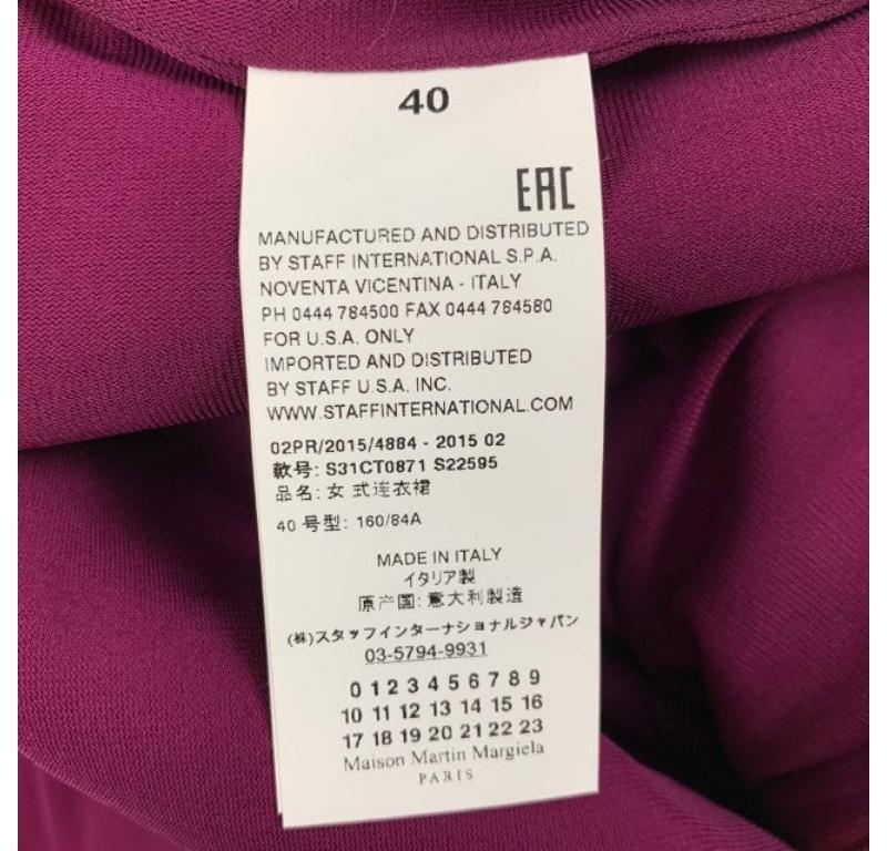 MAISON MARTIN MARGIELA Size 4 Raspberry Viscose Blend Fitted Cocktail Dress For Sale 1