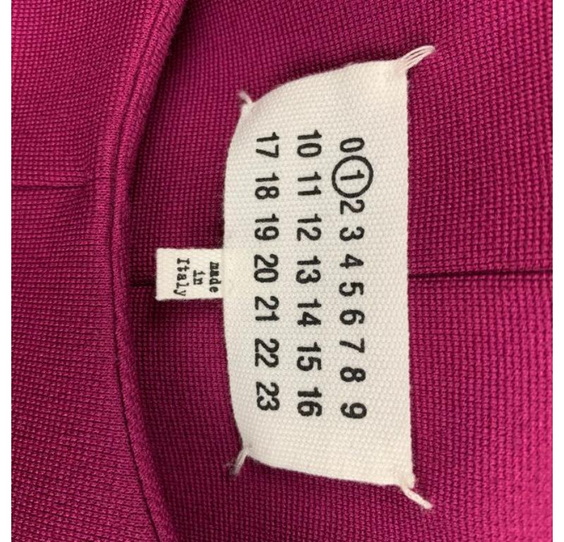 MAISON MARTIN MARGIELA Size 4 Raspberry Viscose Blend Fitted Cocktail Dress For Sale 3