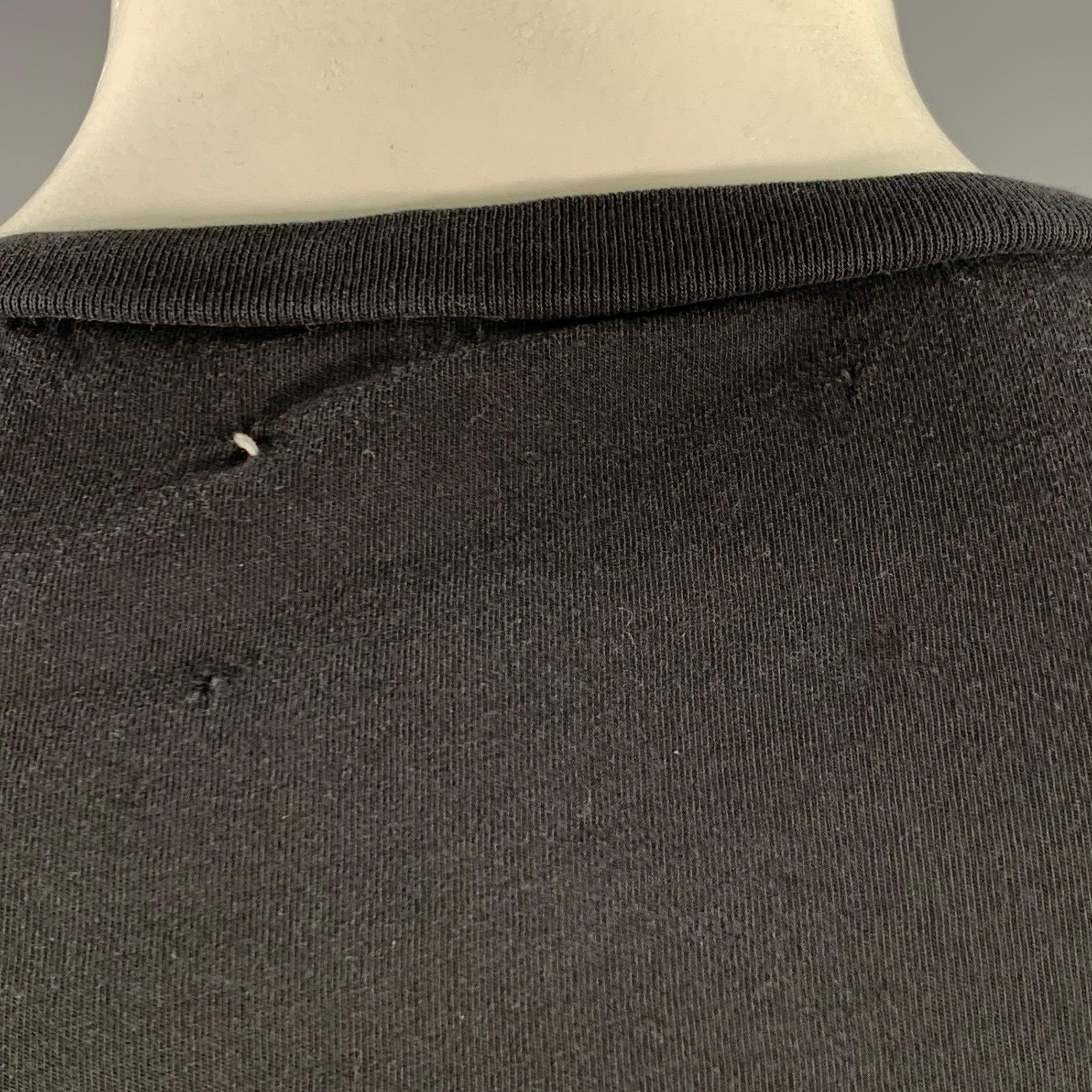 Maison Martin Margiela Taglia 42 Maglietta girocollo in cotone nero In condizioni buone in vendita a San Francisco, CA