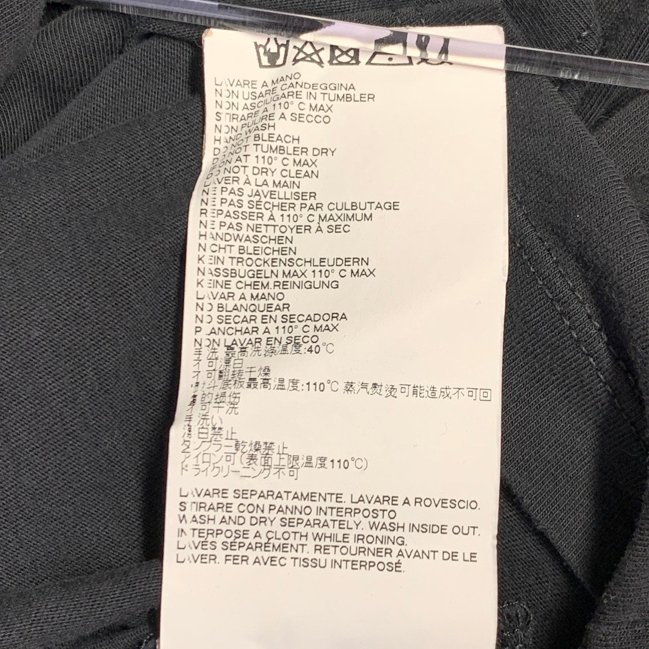 MAISON MARTIN MARGIELA Size 42 Black Cotton Crew Neck T-shirt For Sale 3