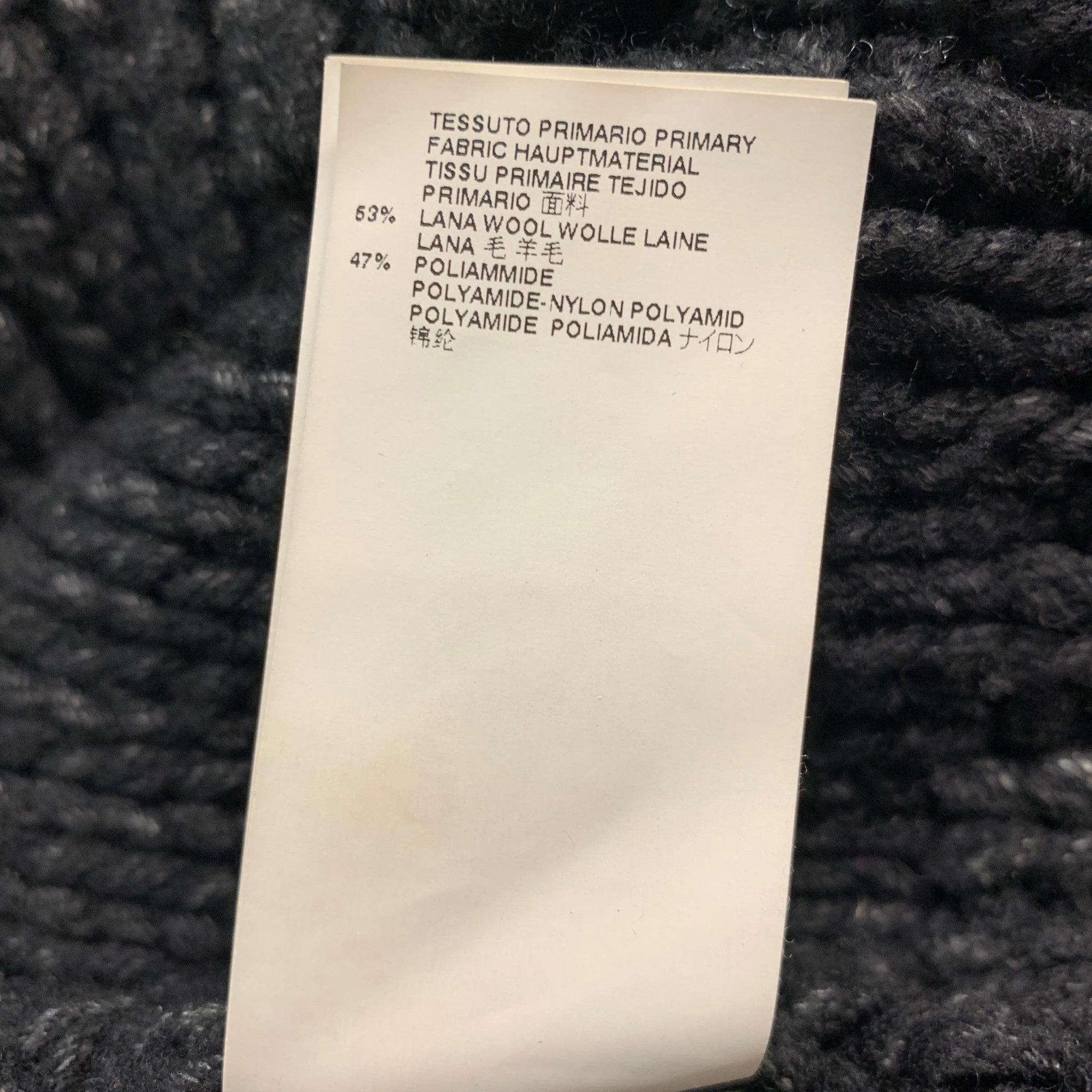 MAISON MARTIN MARGIELA Size M Black Grey Wool Polyamide Sweater For Sale 7