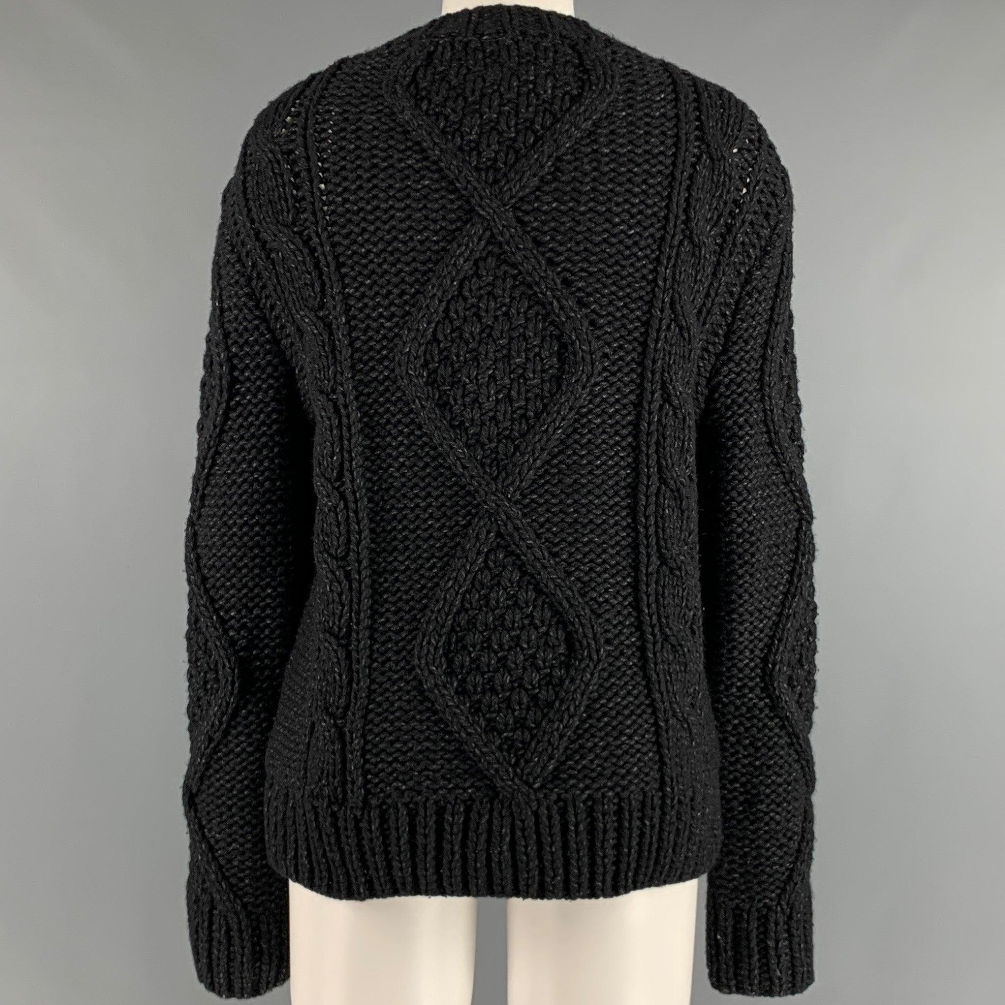 Women's MAISON MARTIN MARGIELA Size M Black Grey Wool Polyamide Sweater For Sale