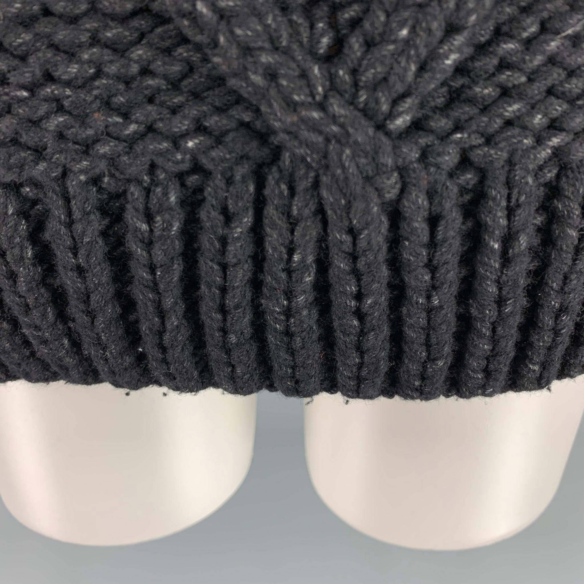 MAISON MARTIN MARGIELA Size M Black Grey Wool Polyamide Sweater For Sale 2