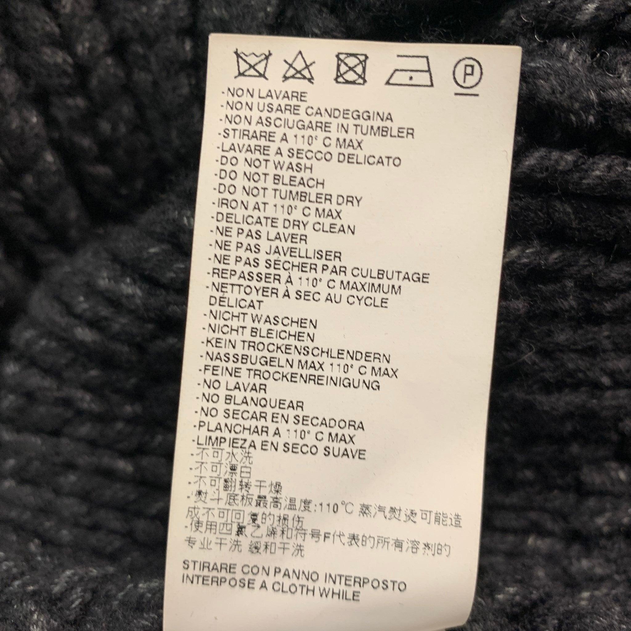 MAISON MARTIN MARGIELA Size M Black Grey Wool Polyamide Sweater For Sale 5