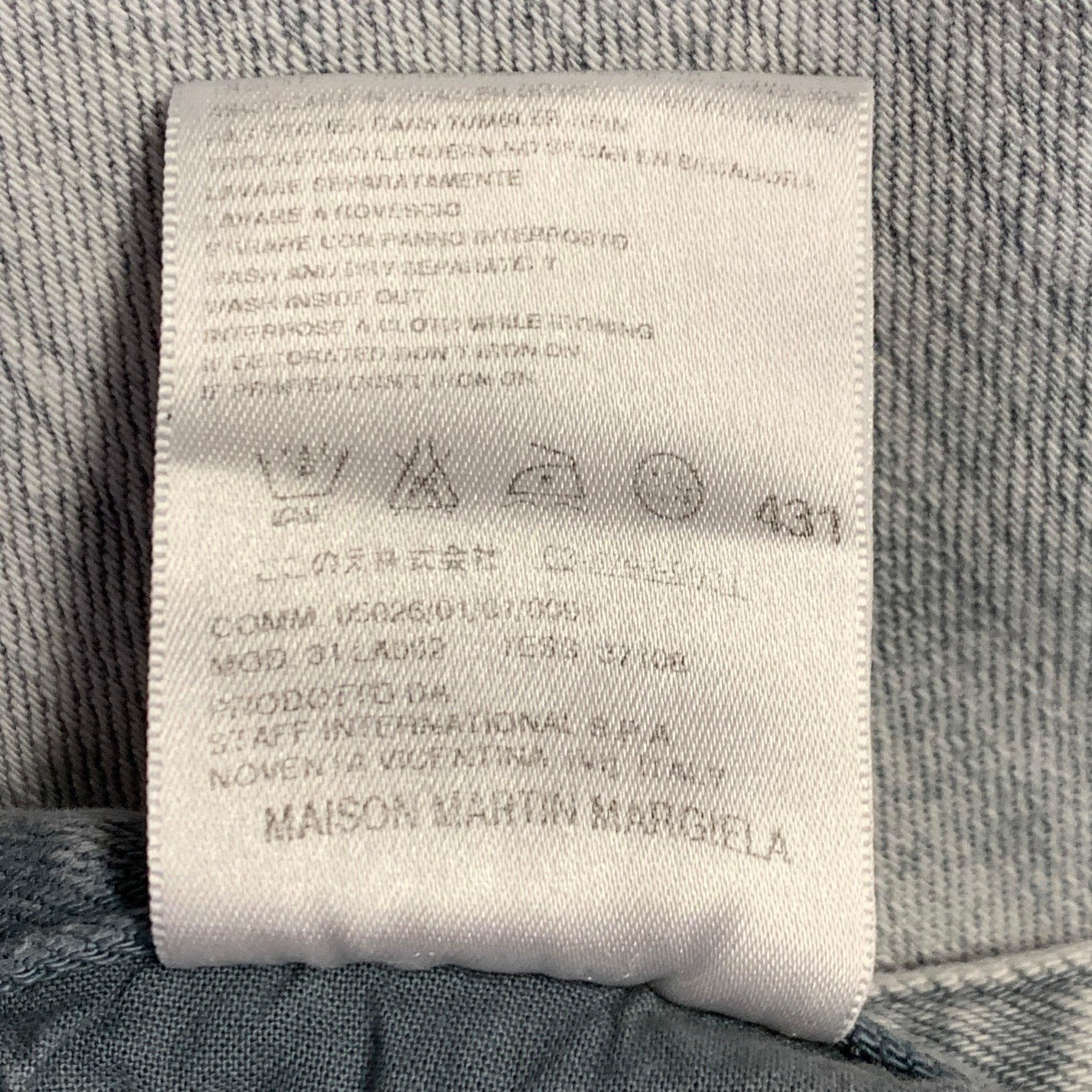 MAISON MARTIN MARGIELA Size M Grey Cotton Blend Skinny Jeans For Sale 1