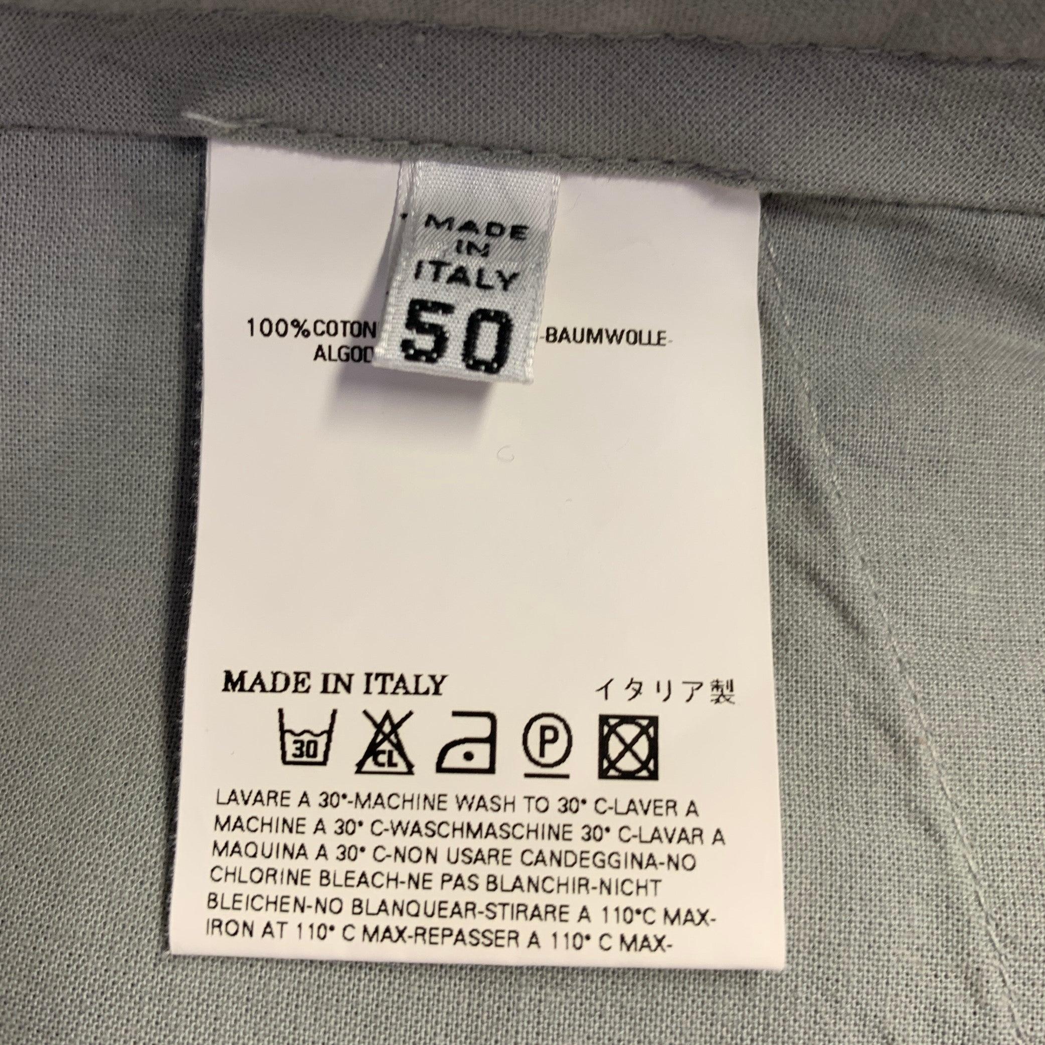 Maison Martin Margiela - Pantaloni casual in cotone grigio e dritti taglia M. in vendita 1