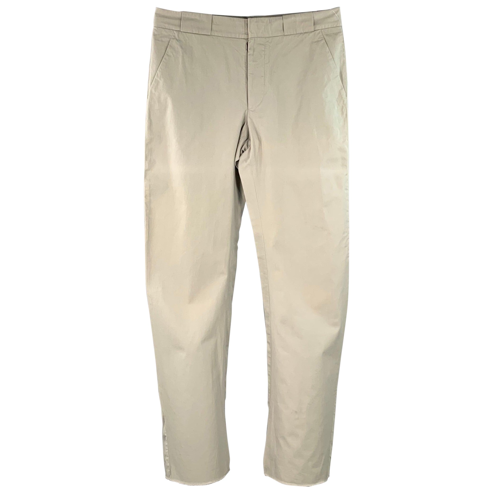 MAISON MARTIN MARGIELA Size M Grey Cotton Straight Casual Pants