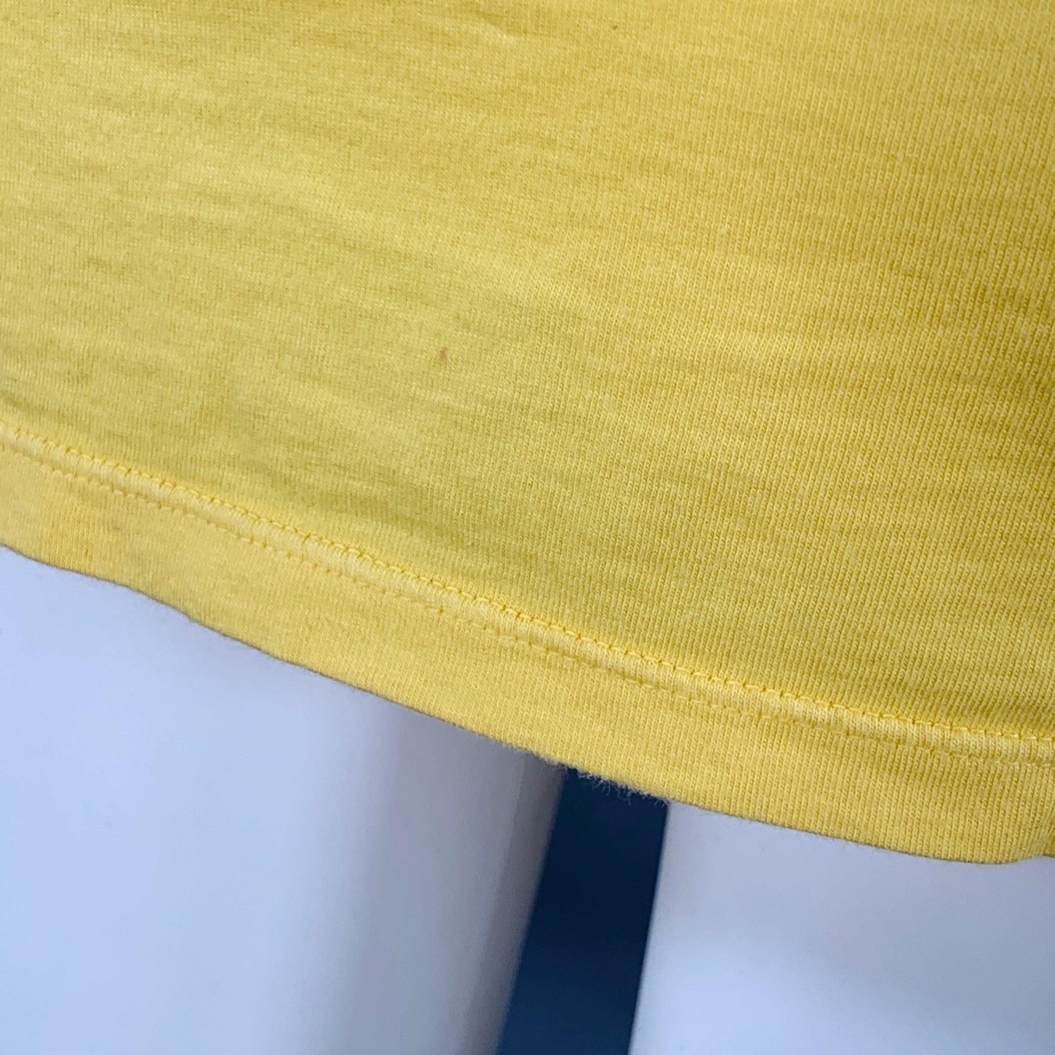 MAISON MARTIN MARGIELA Size M Yellow Cotton Side Snaps Crew Neck T-shirt en vente 5