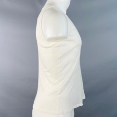 MAISON MARTIN MARGIELA Size S White Rib Knit Cotton Tank Top