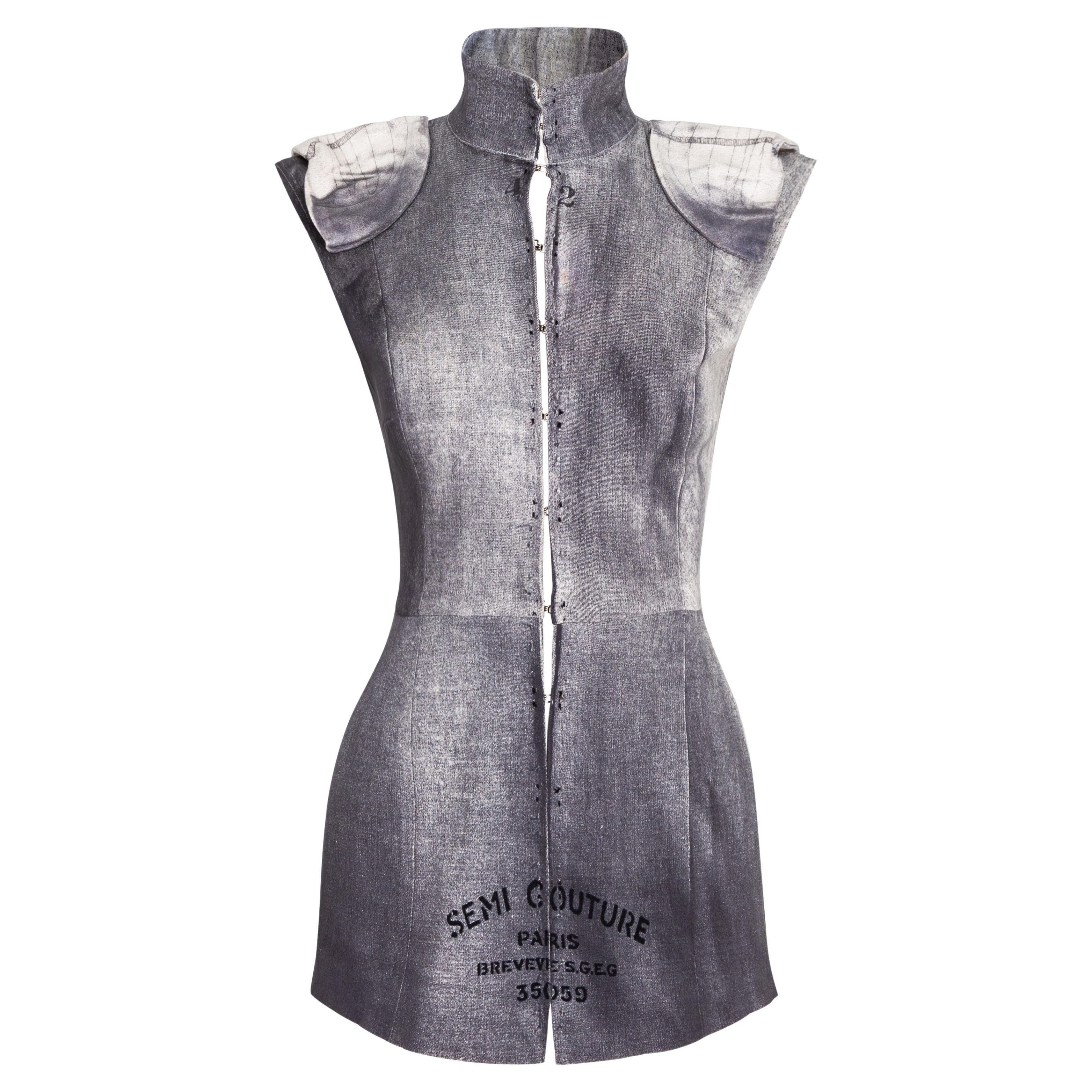 Maison Martin Margiela Frühjahr 1999 Trompe-L'œil Semi Couture Mieder im Angebot