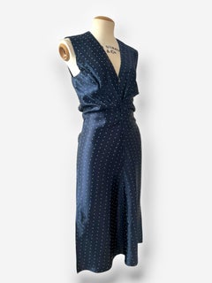 Maison Martin Margiela Spring/Summer 2007 Navy Star Print Draped Dress – IT42 (F