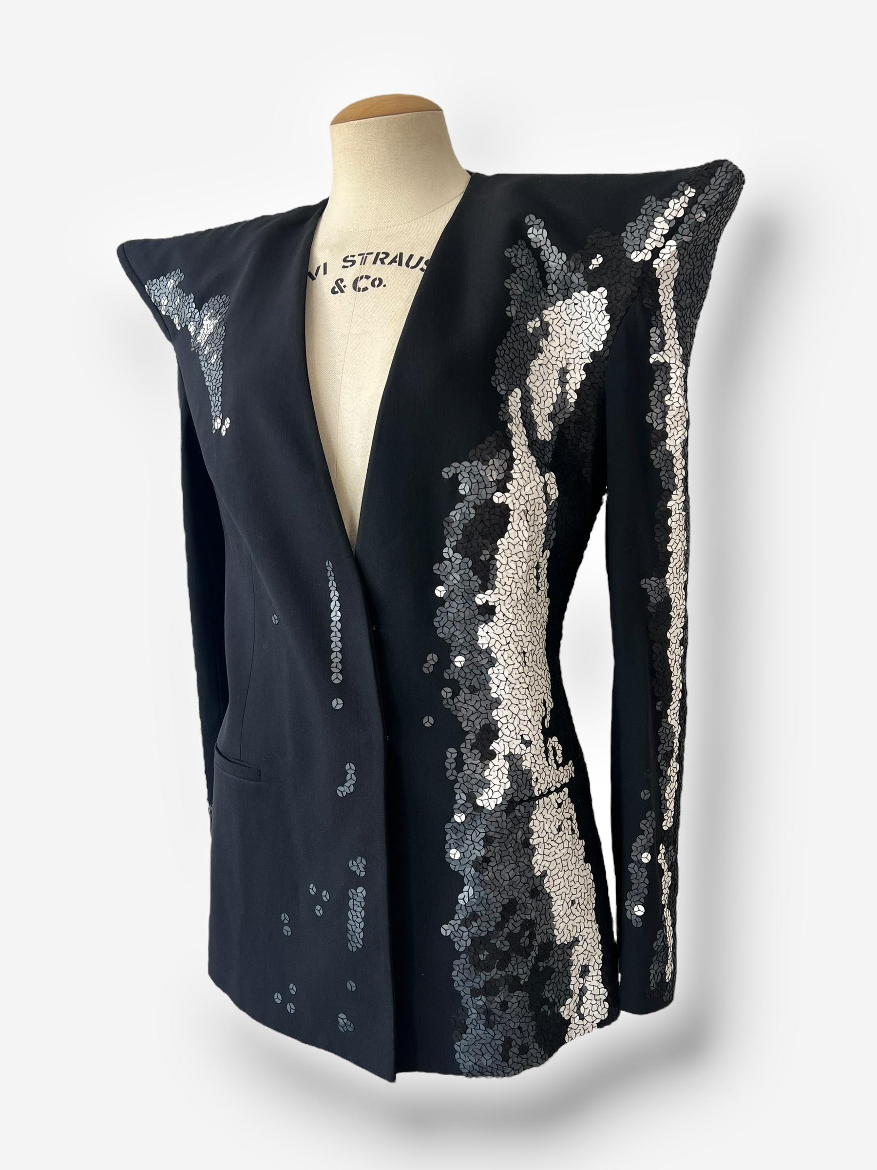 Maison Martin Margiela Blazer de lentejuelas Primavera/Verano 2008 Negro en venta