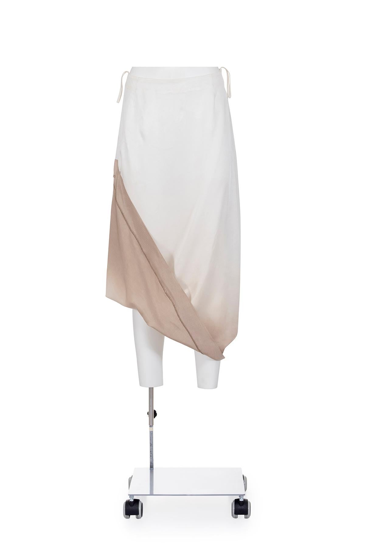 Spring Summer 2003 iconic shaded hitched up skirt by Maison Martin Margiela.
The composition is 100% rayon.