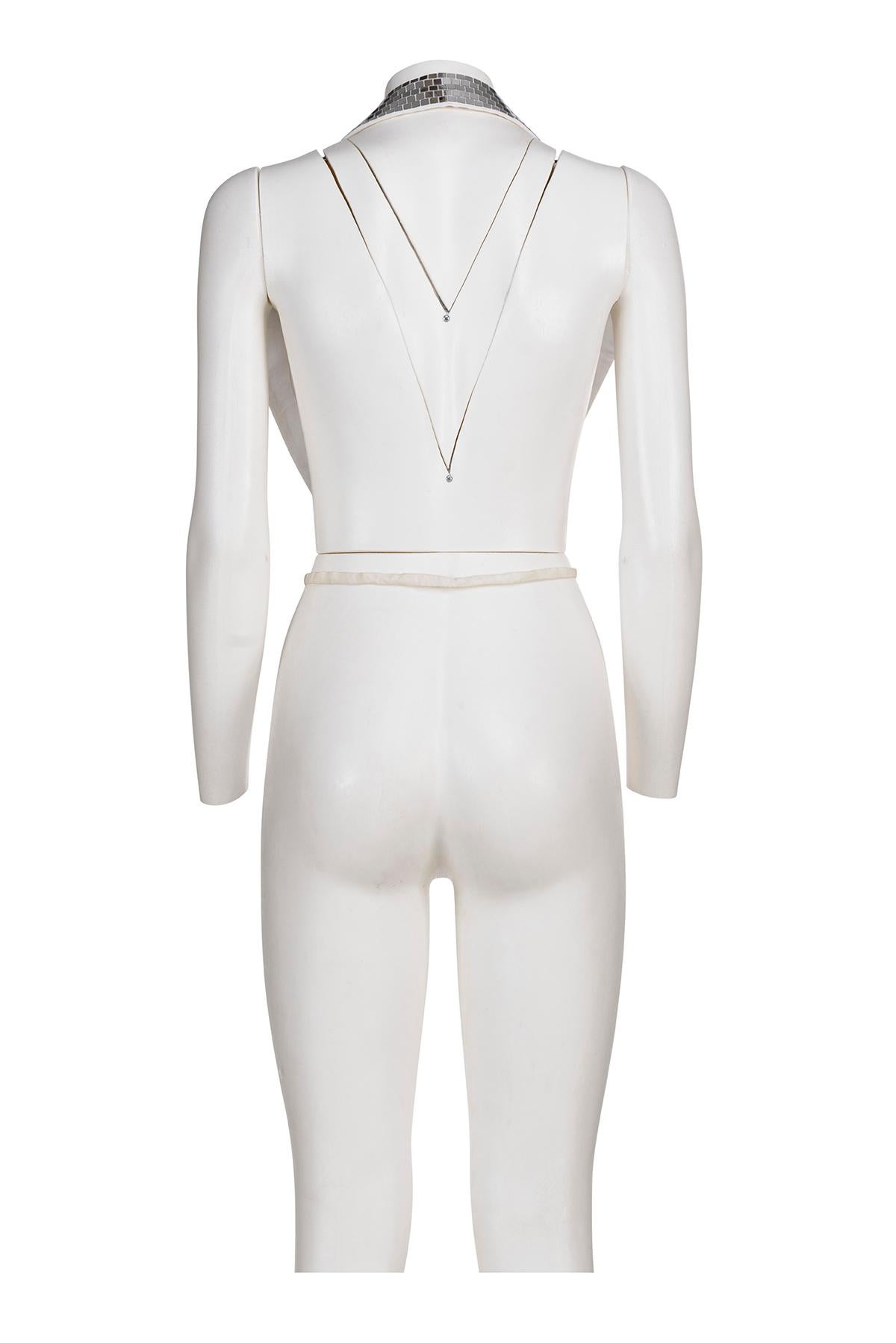 Grigio Maison Martin Margiela SS 09 Iconico e raro prototipo di gilet a forma di palla da discoteca in vendita