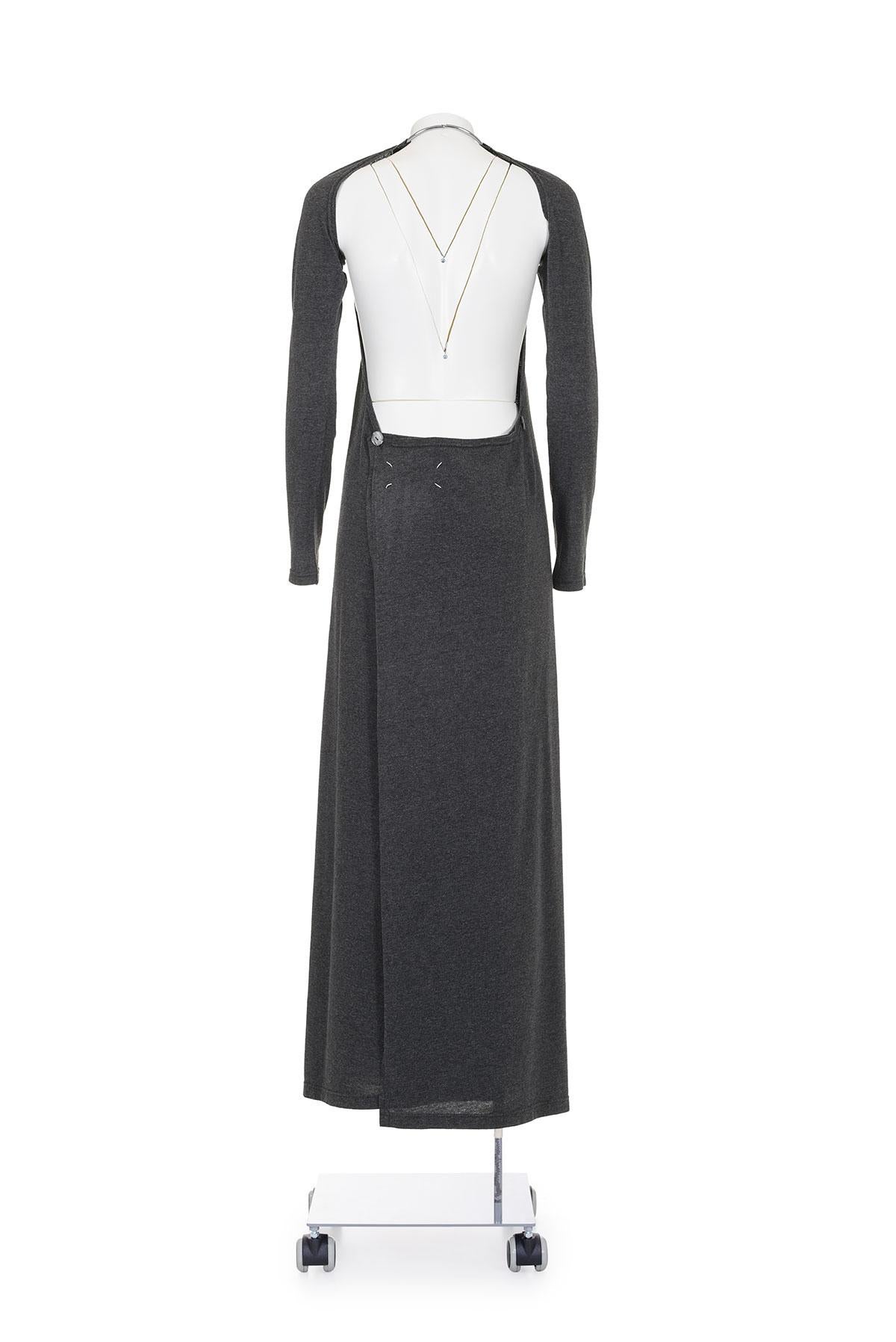 MAISON MARTIN MARGIELA SS 99 Jersey Dress with Choker  In Good Condition For Sale In Milano, MILANO