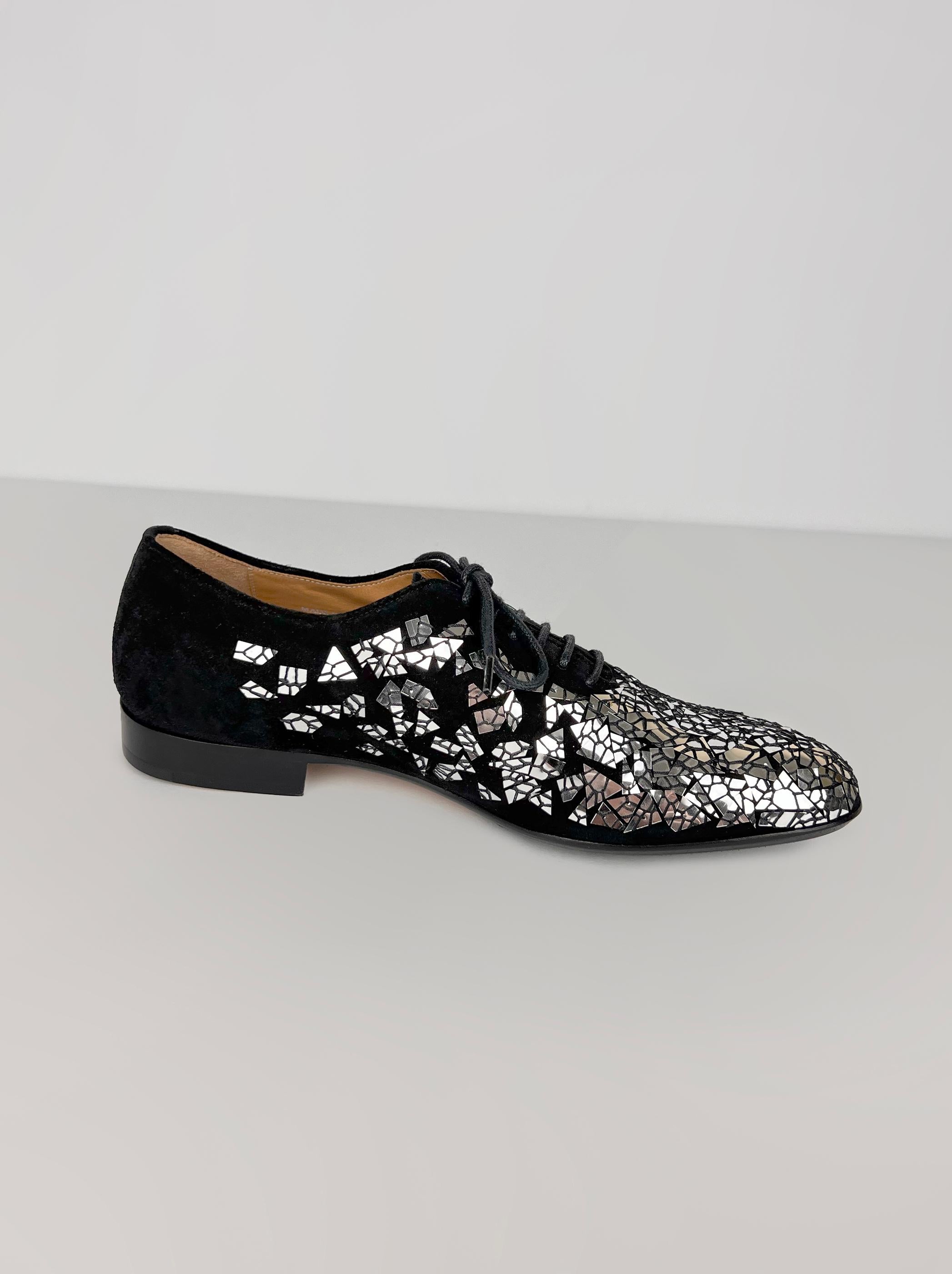 Women's or Men's Maison Martin Margiela suede mirror derby shoes For Sale