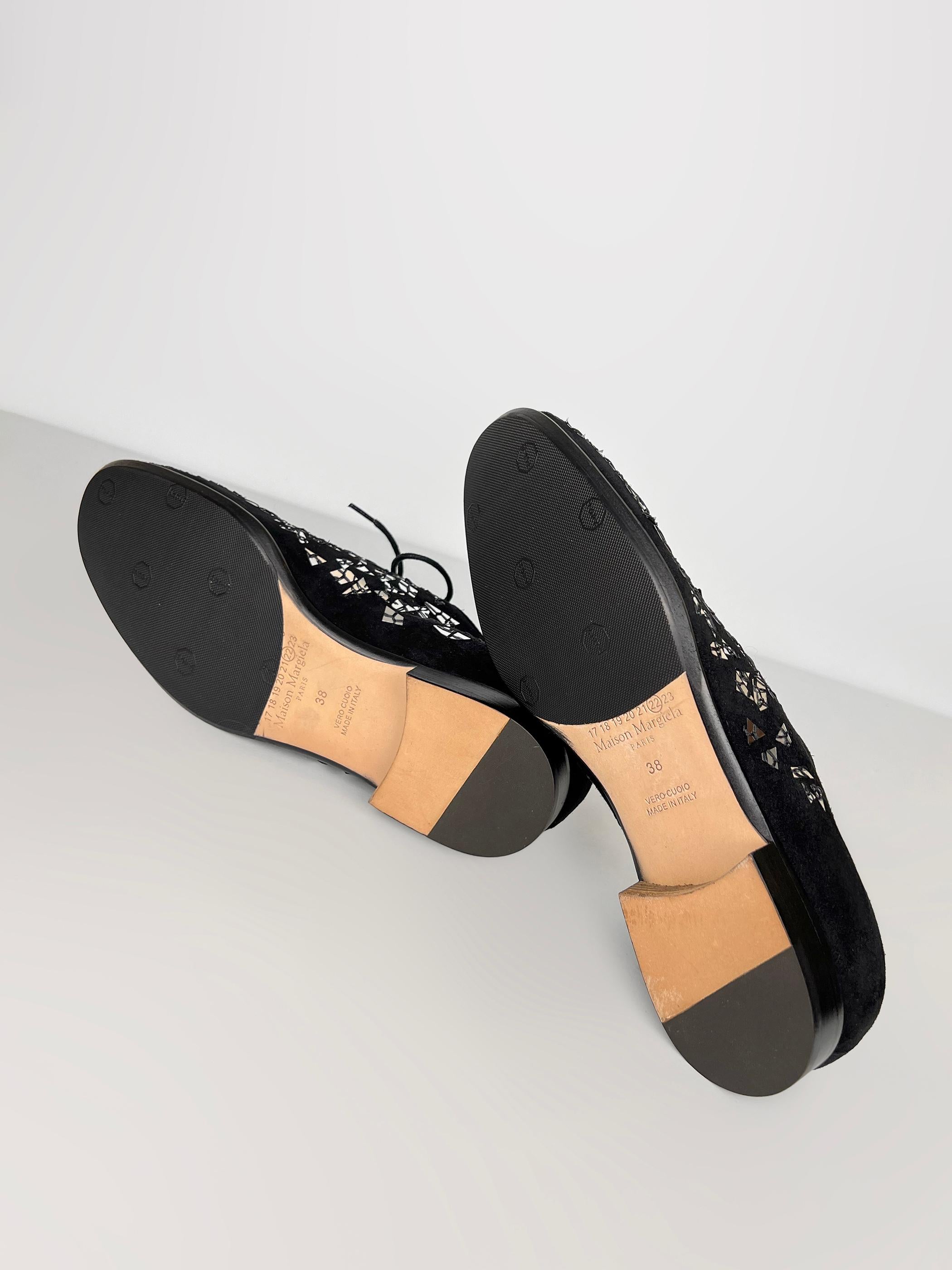 Maison Martin Margiela suede mirror derby shoes For Sale 1