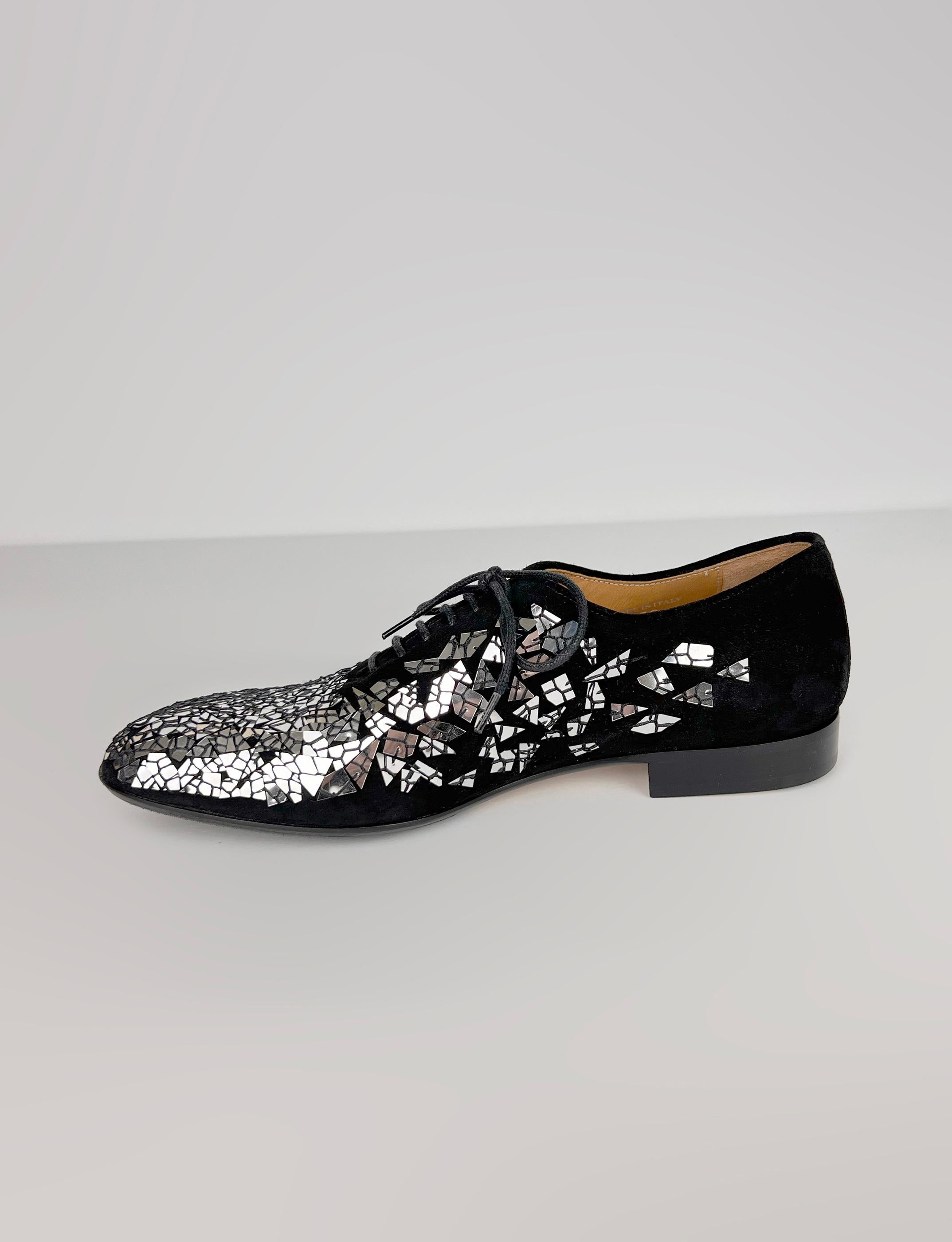 Maison Martin Margiela suede mirror derby shoes For Sale 3