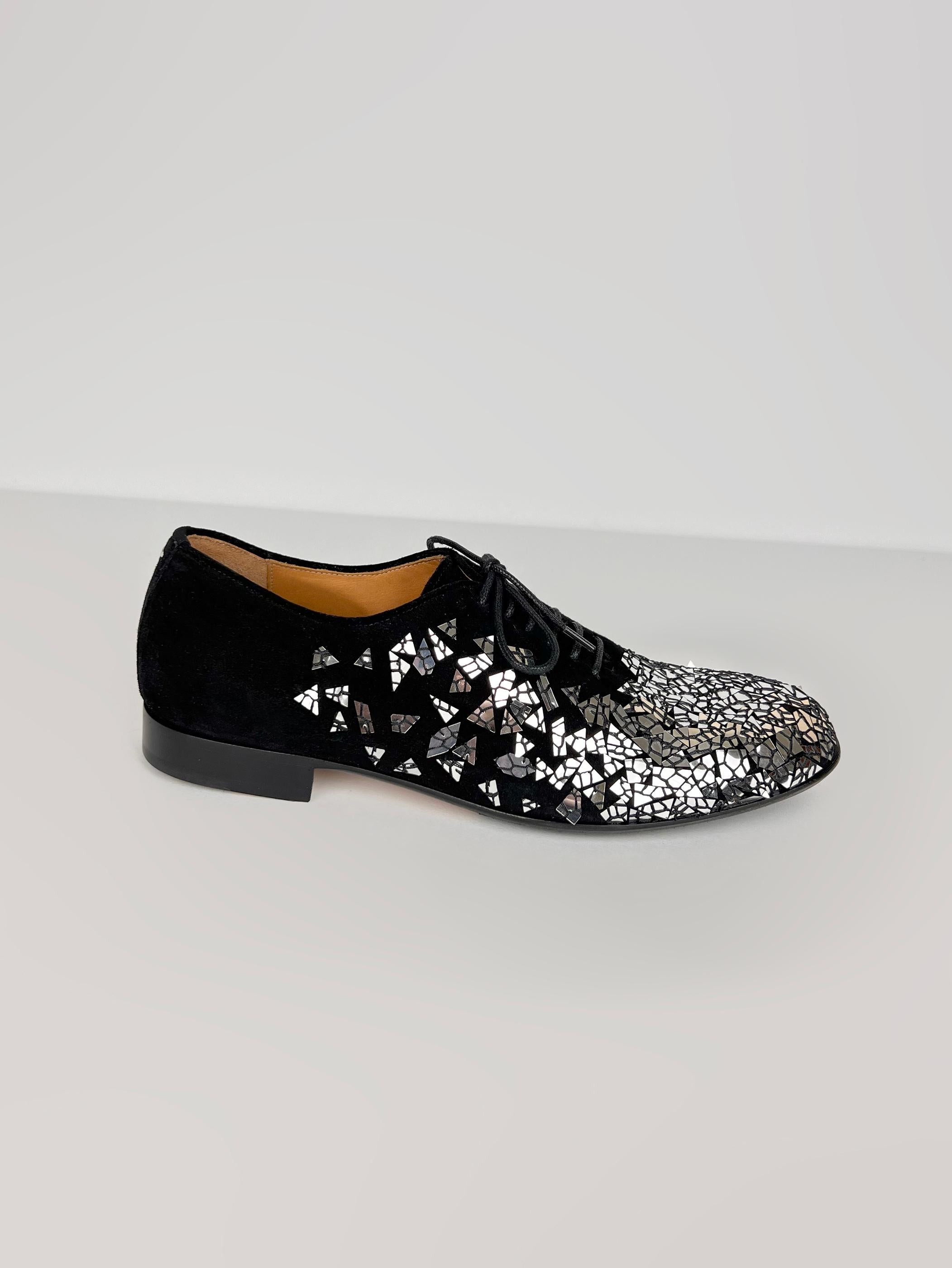 Maison Martin Margiela suede mirror derby shoes For Sale 4