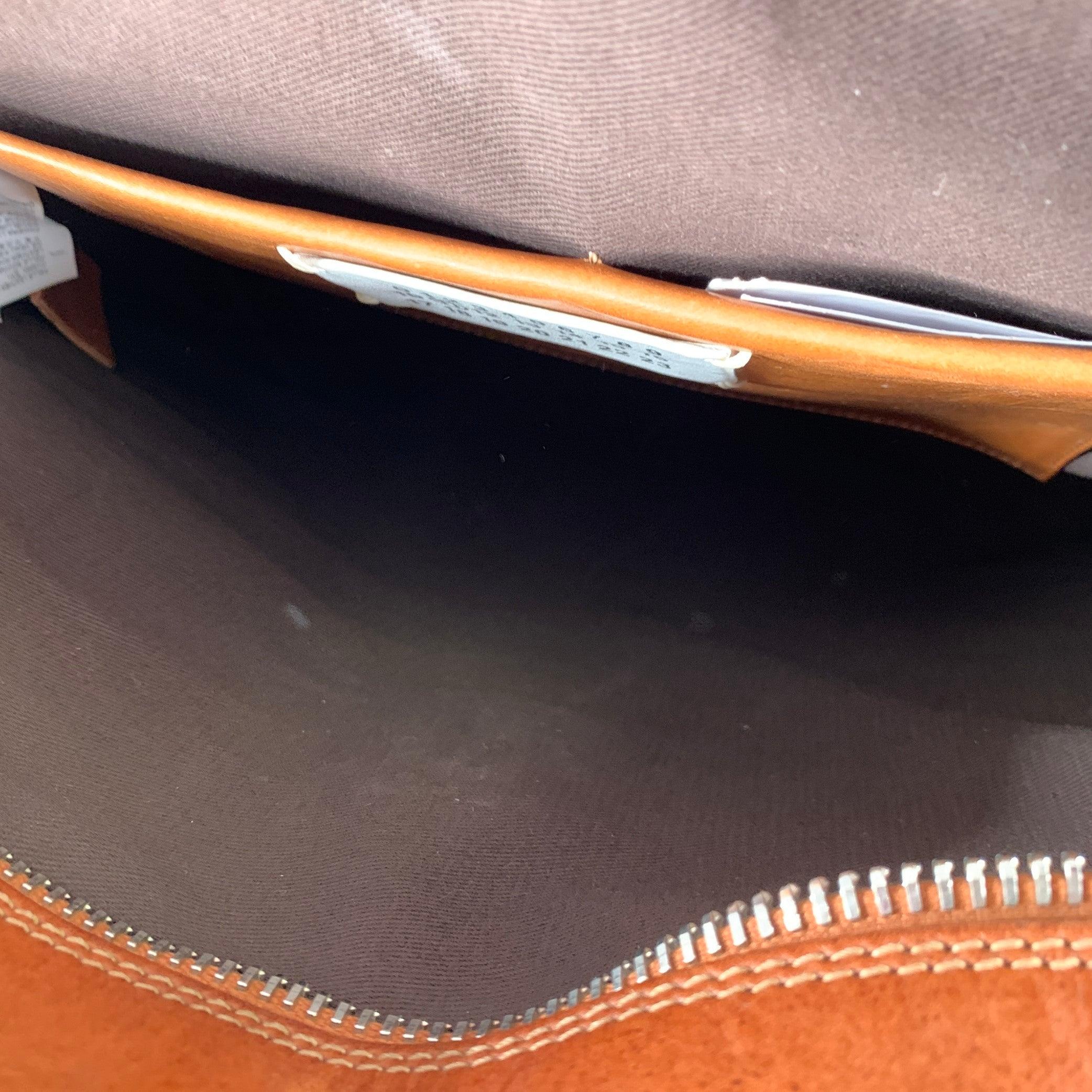 MAISON MARTIN MARGIELA Tan Distressed Calfskin Leather Shoulder Bag 3