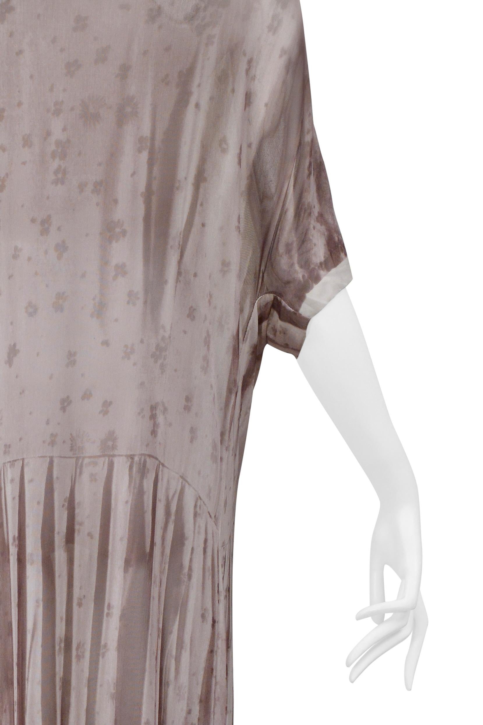 Maison Martin Margiela Trompe L'Oeil Photo Print Brown Floral Maxi Dress 1999 in vendita 4